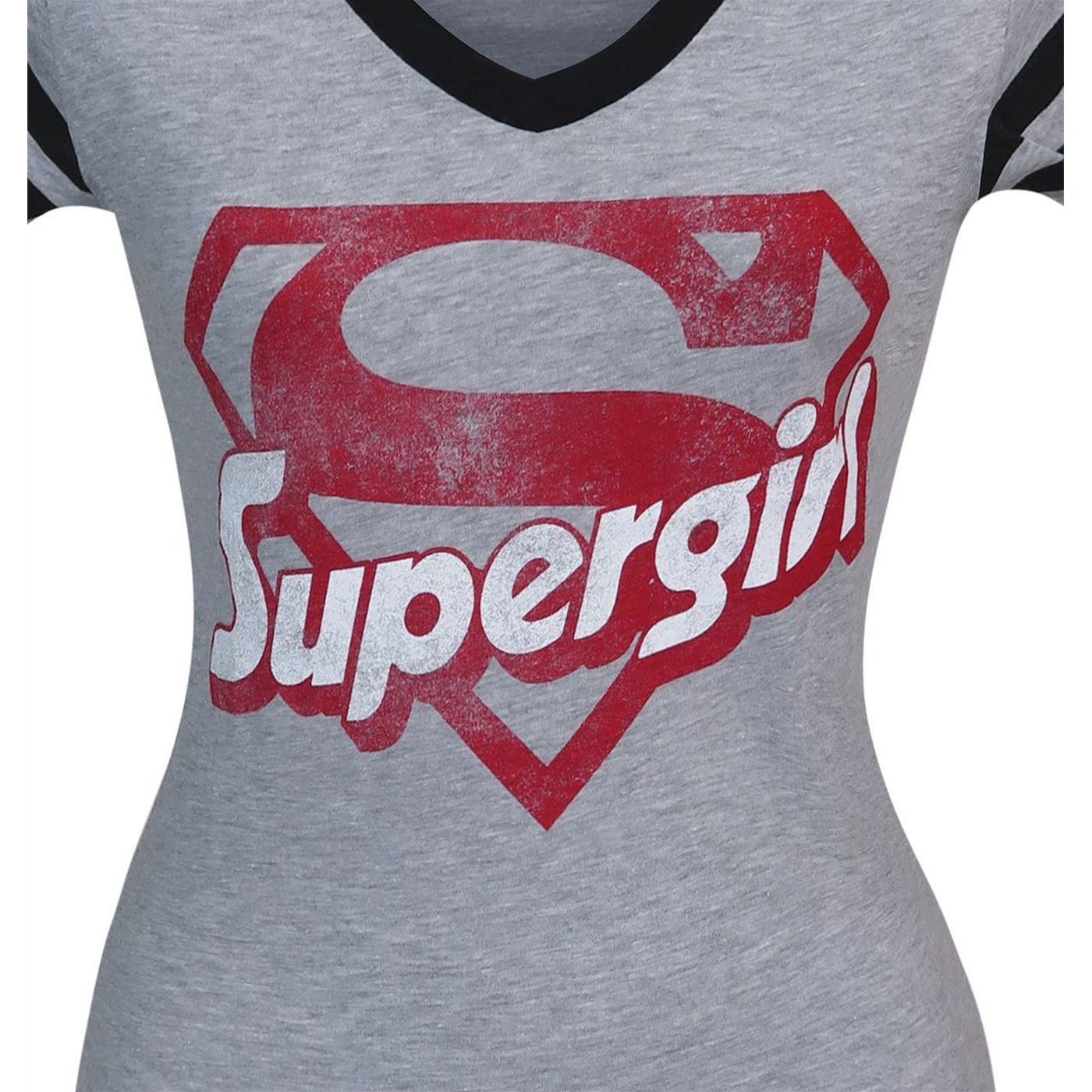 Supergirl Logo Women's Varsity V-Neck T-Shirt