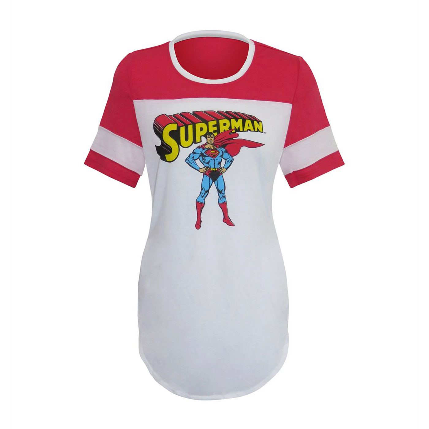 Superman Women's Side Split Football Tunic T-Shirt