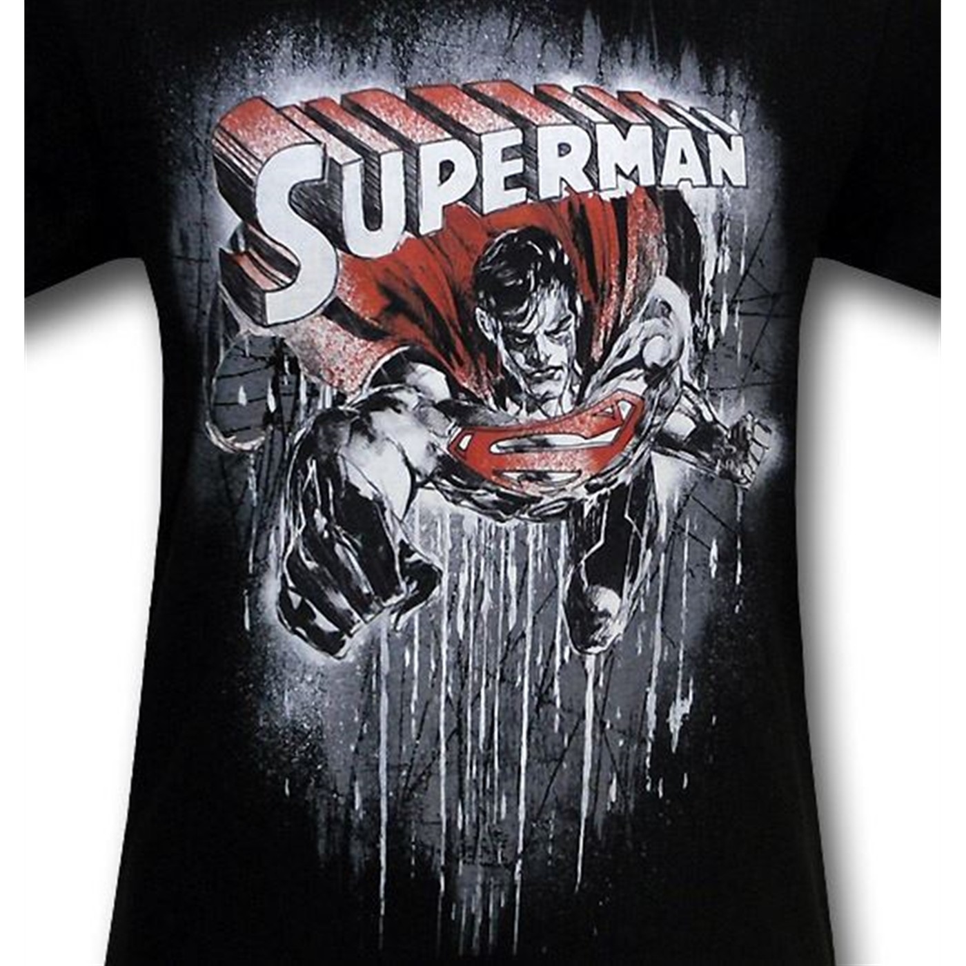 Superman Dripping Logo and Image T-Shirt