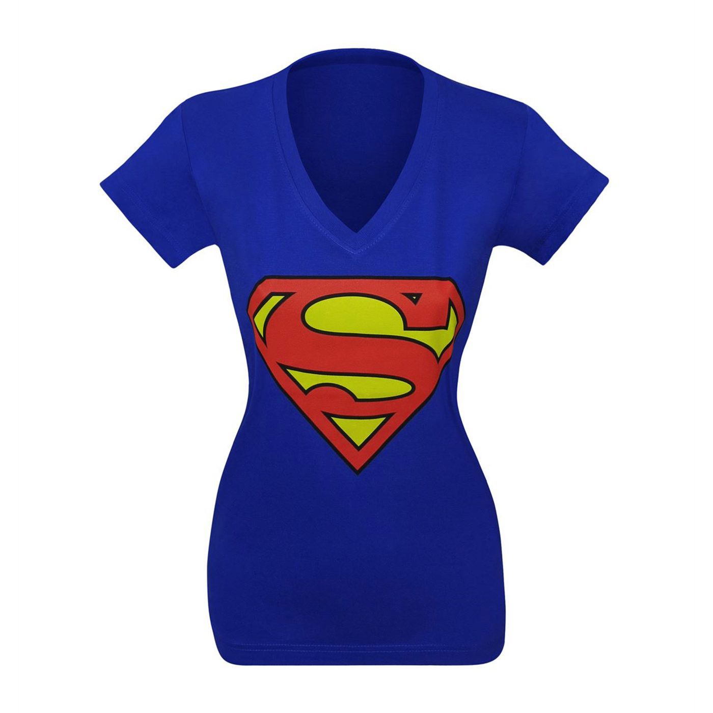 Superman Symbol on Royal Women's V-Neck