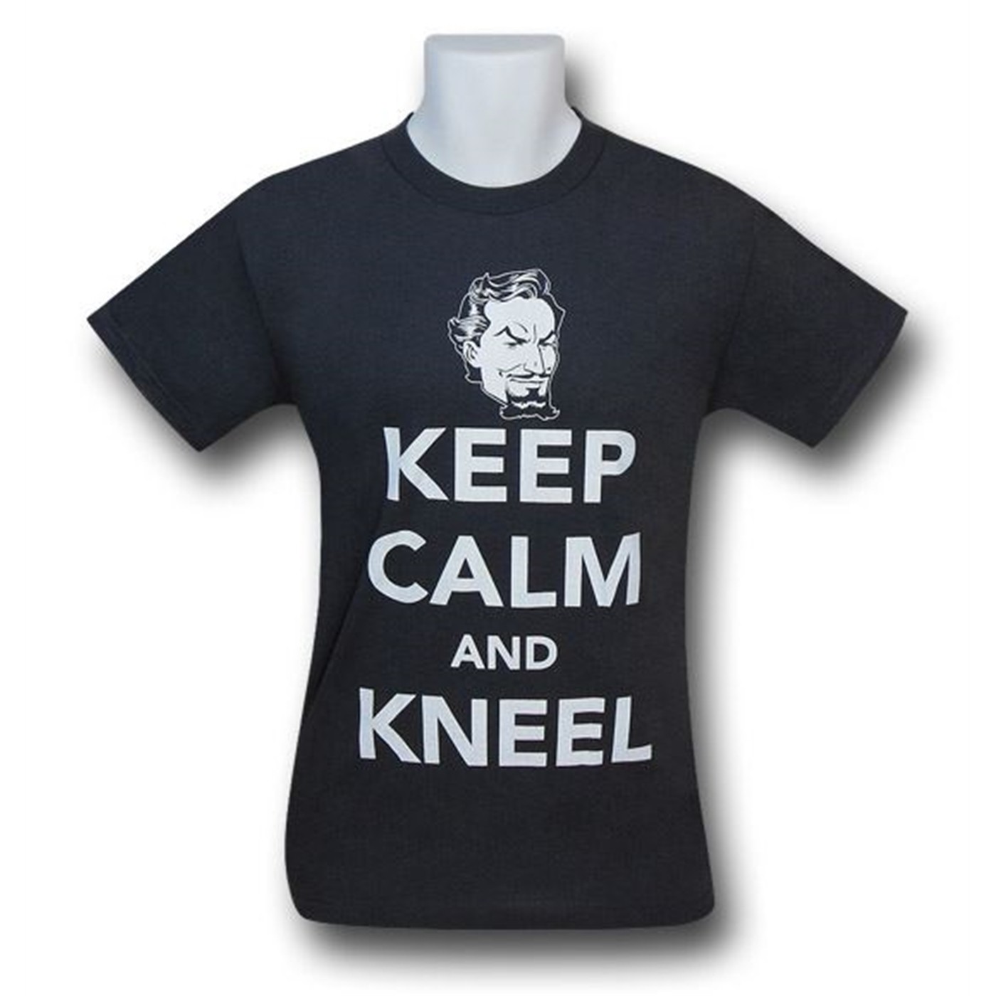 Superman Keep Calm and Kneel Charcoal T-Shirt