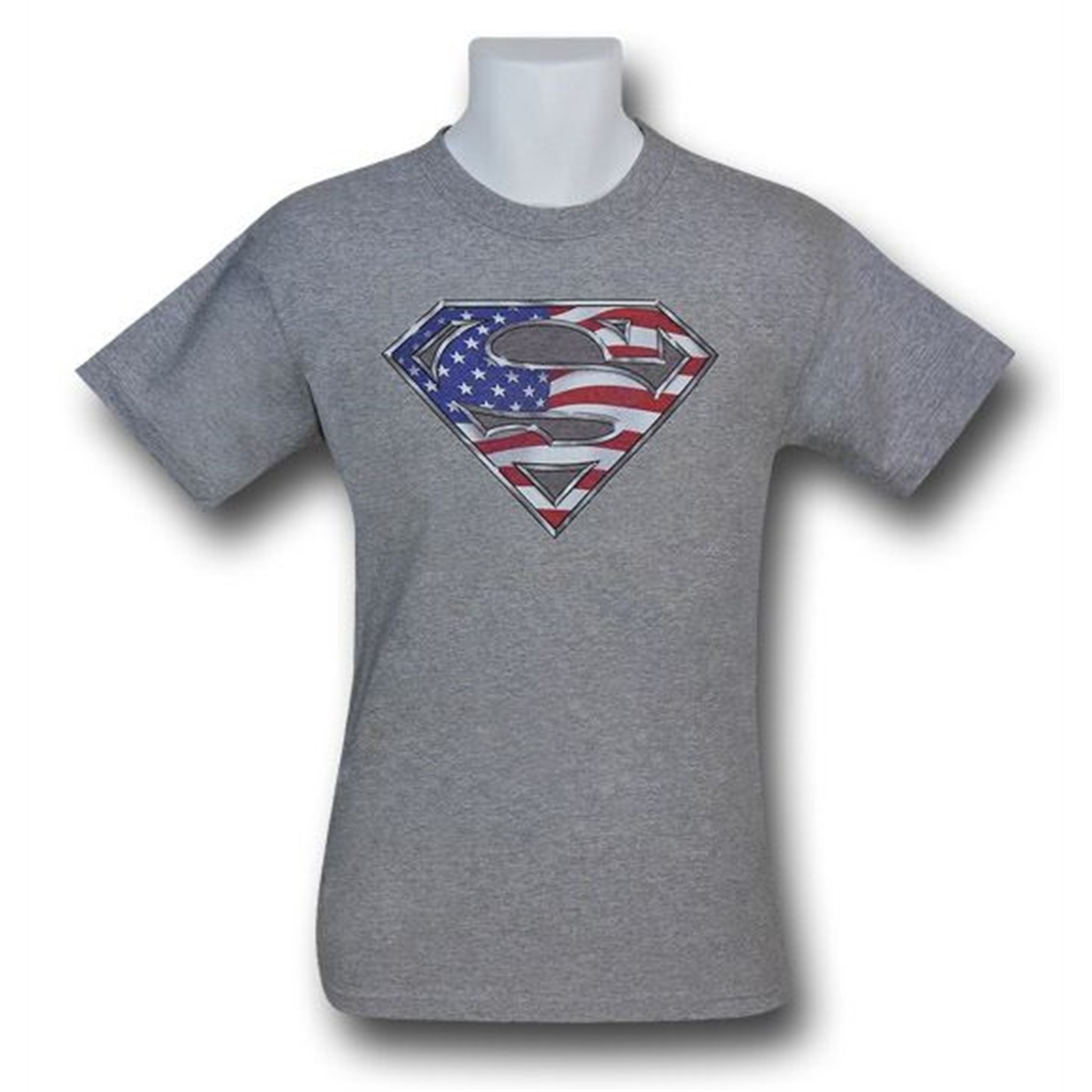 Superman Kids Gray Flag Symbol T-Shirt