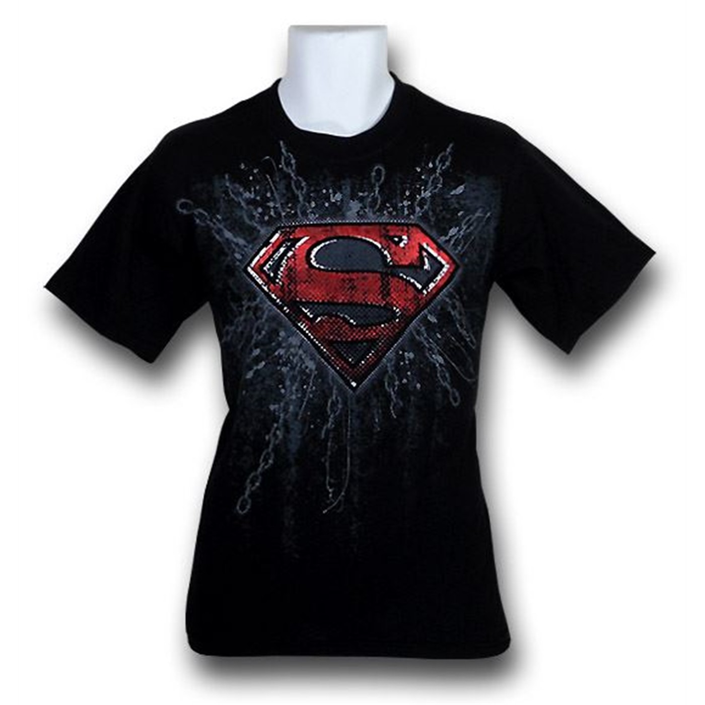 Superman Foil and Chain Splatter Symbol T-Shirt