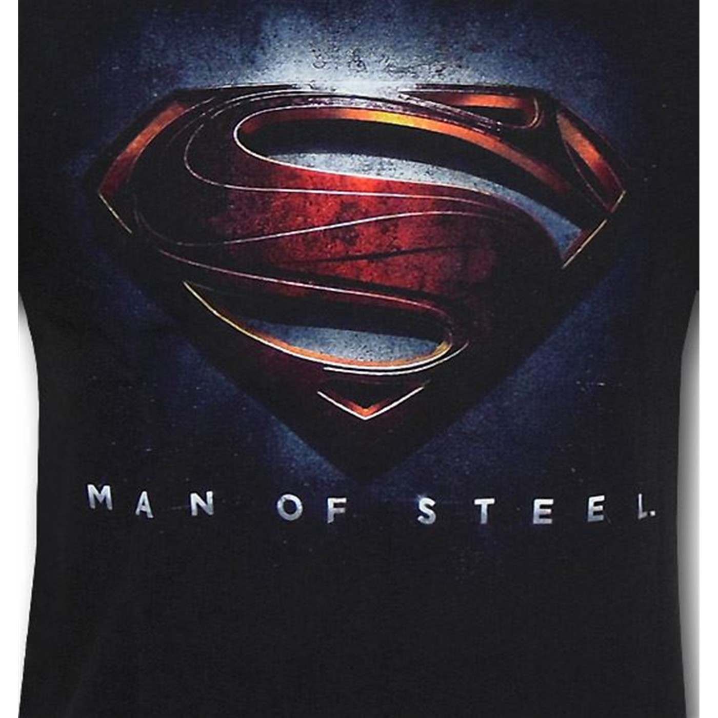 Superman Man of Steel Movie Logo Black T-Shirt