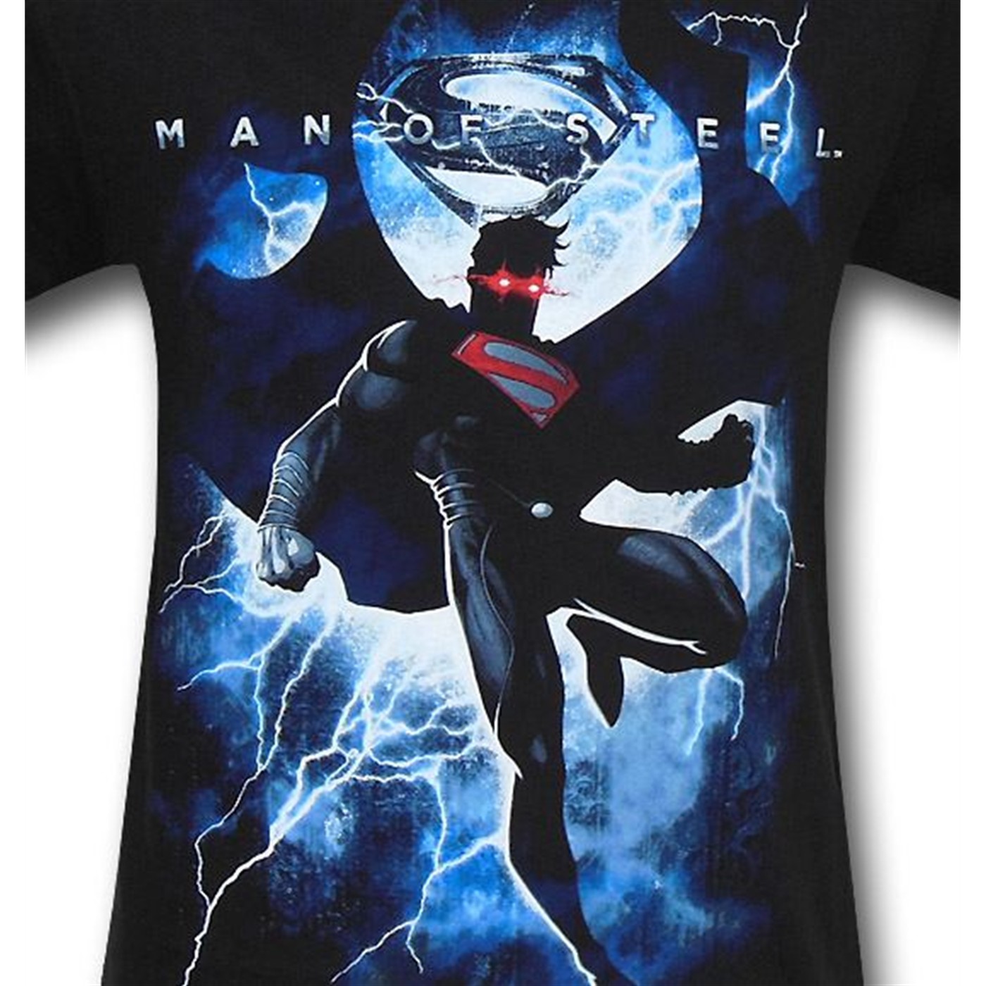 Superman Man of Steel Steel Lightning T-Shirt