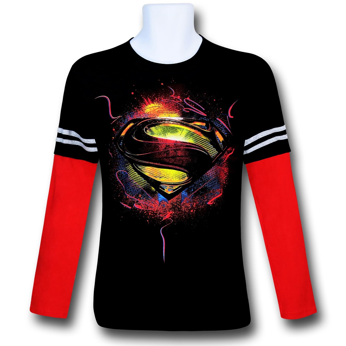 Superman Movie Symbol Kids Double-Sleeve T-Shirt