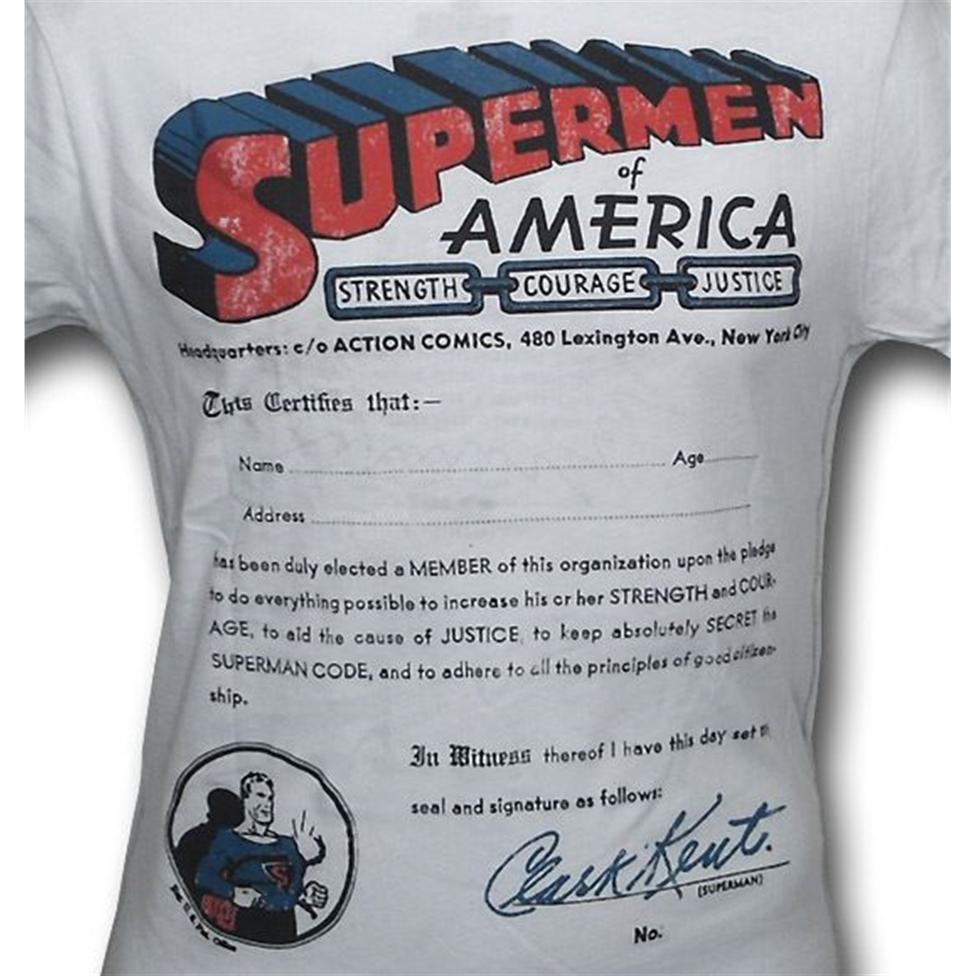Superman Supermen of America Trunk T-Shirt