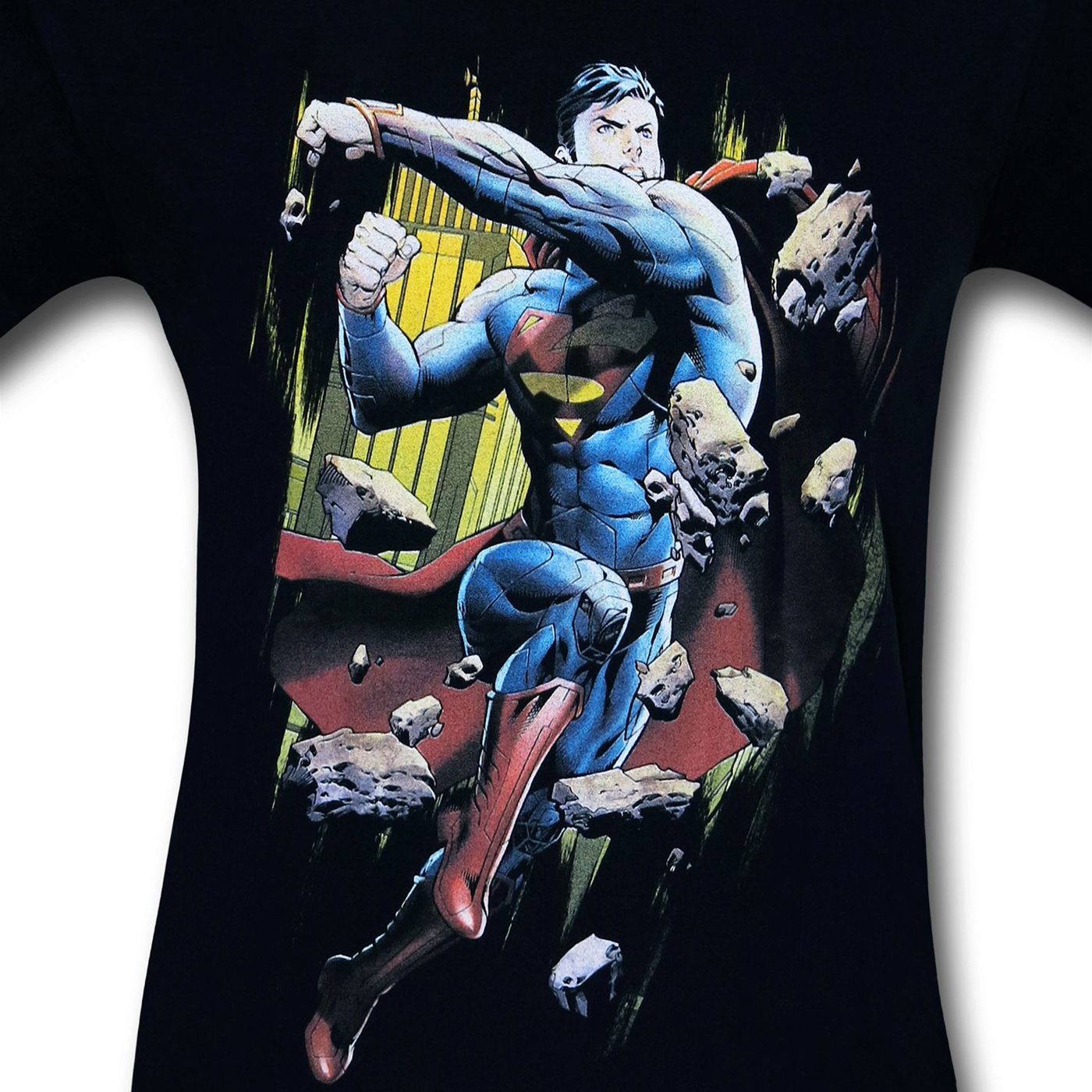Superman Rock Smash Black T-Shirt