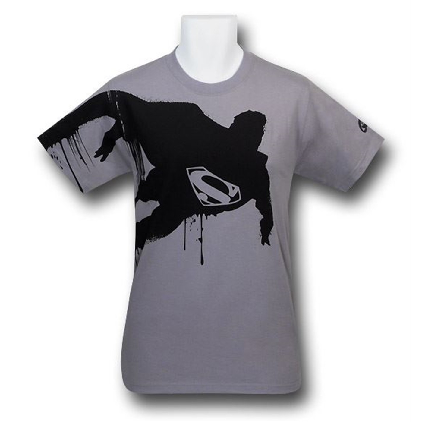 Superman Silhouette Sleeve Print T-Shirt