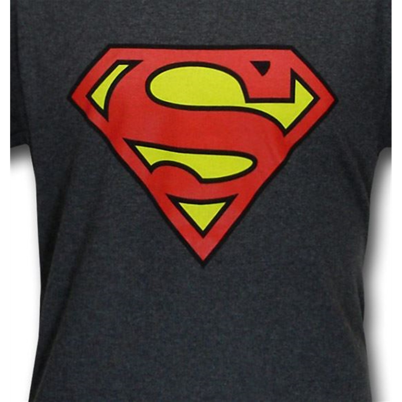 Superman Symbol On Heather Gray T-Shirt