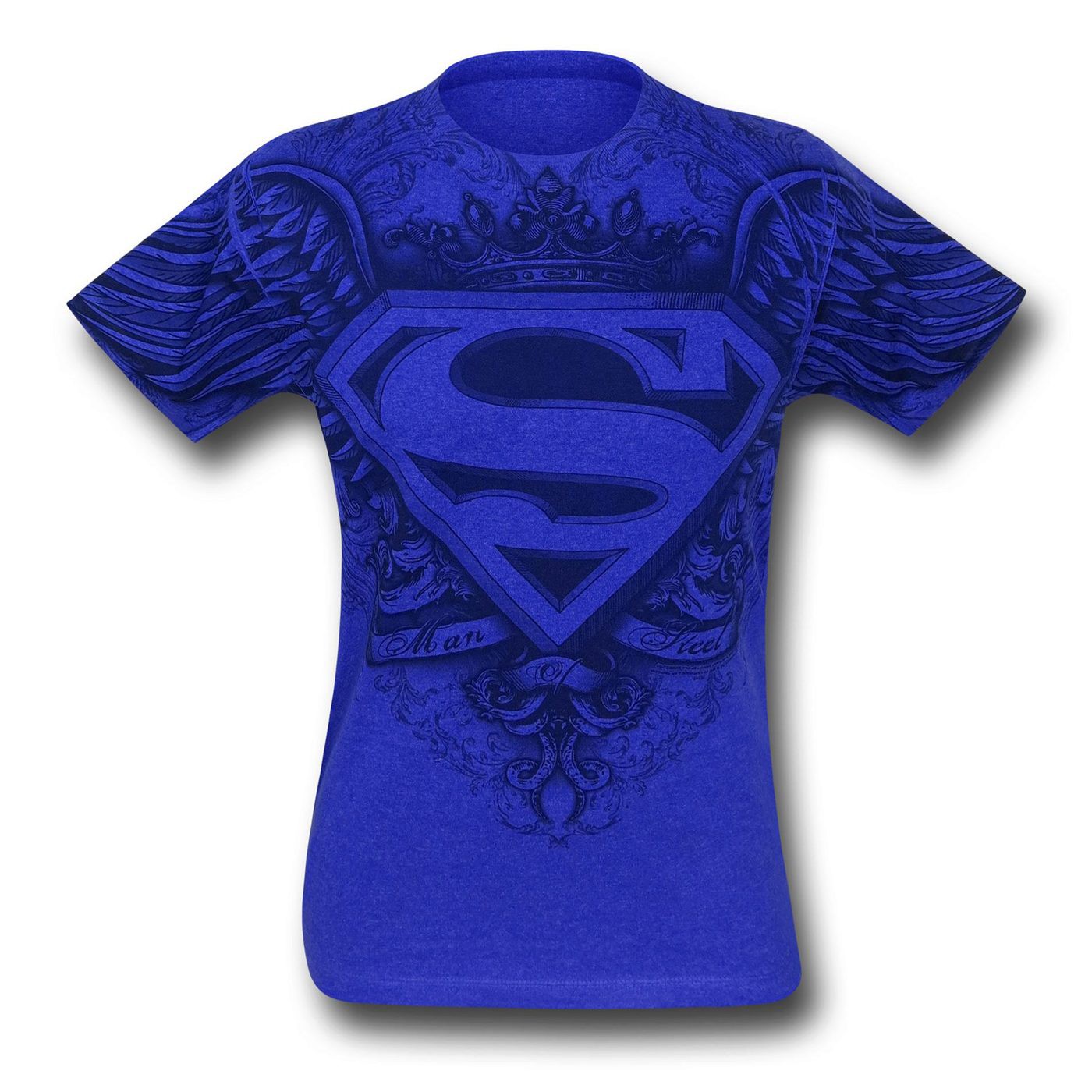 Superman Winged Symbol Blue Sublimated T-Shirt