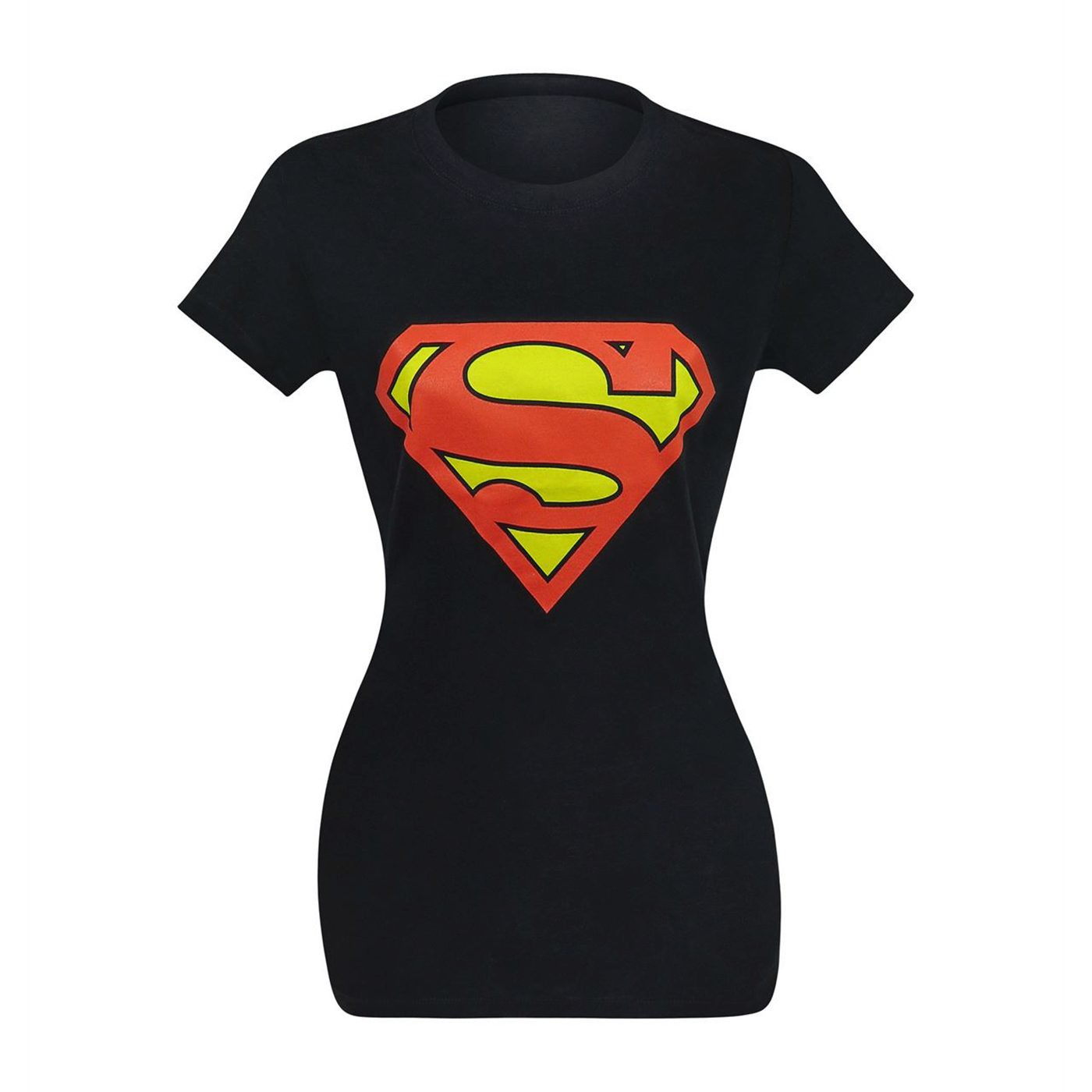 Superman Symbol Women's Black T-Shirt