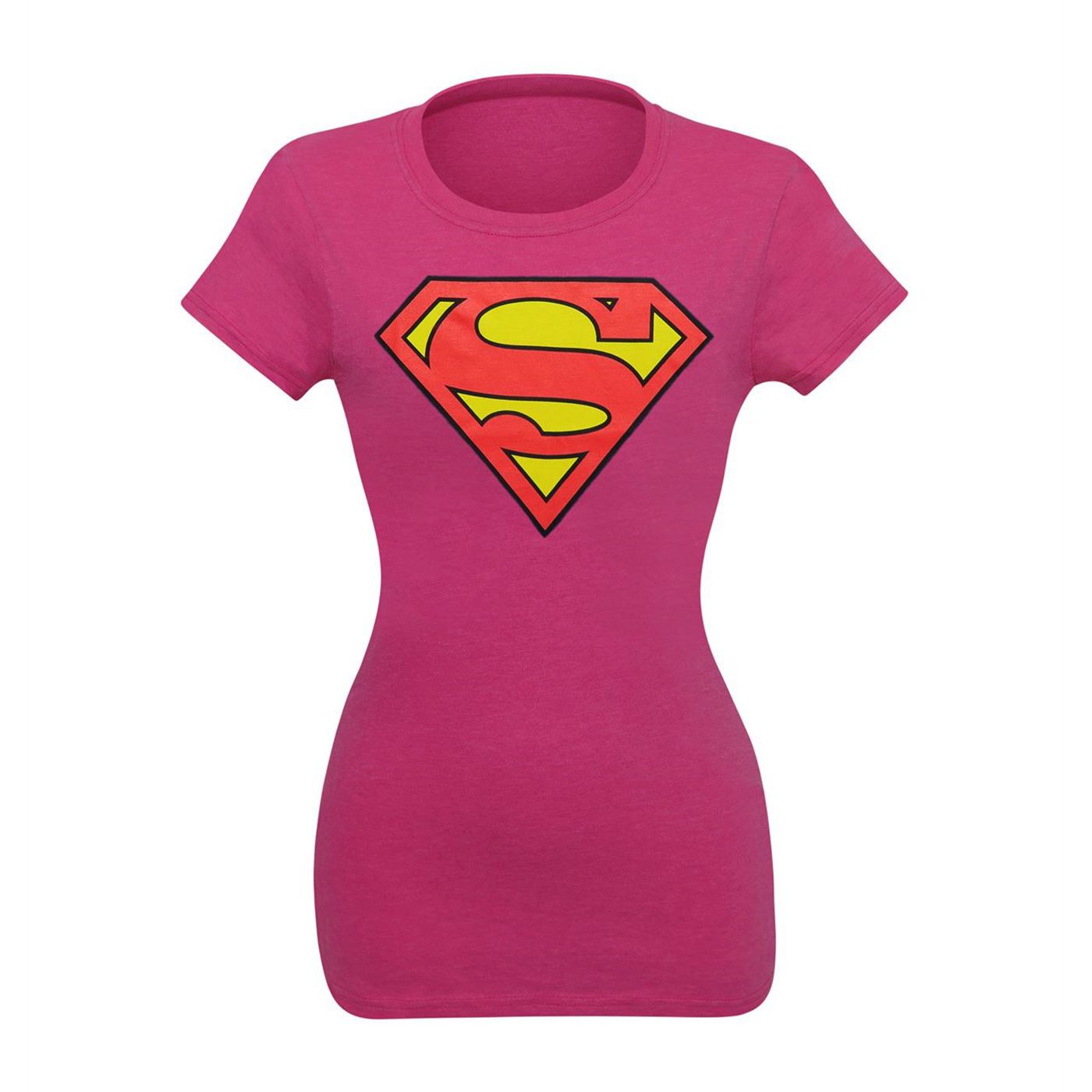 Superman Symbol Women's Pink T-Shirt
