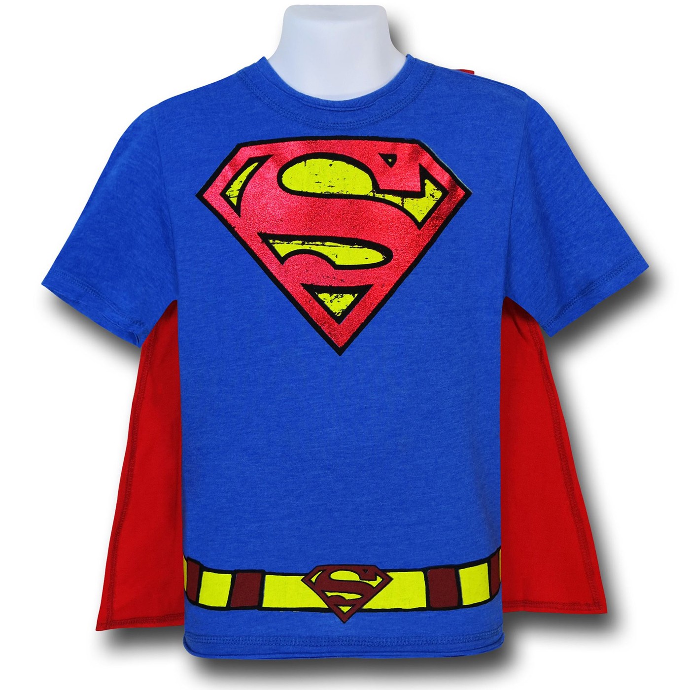 Superman Metallic Symbol Caped Kids Costume T-Shirt