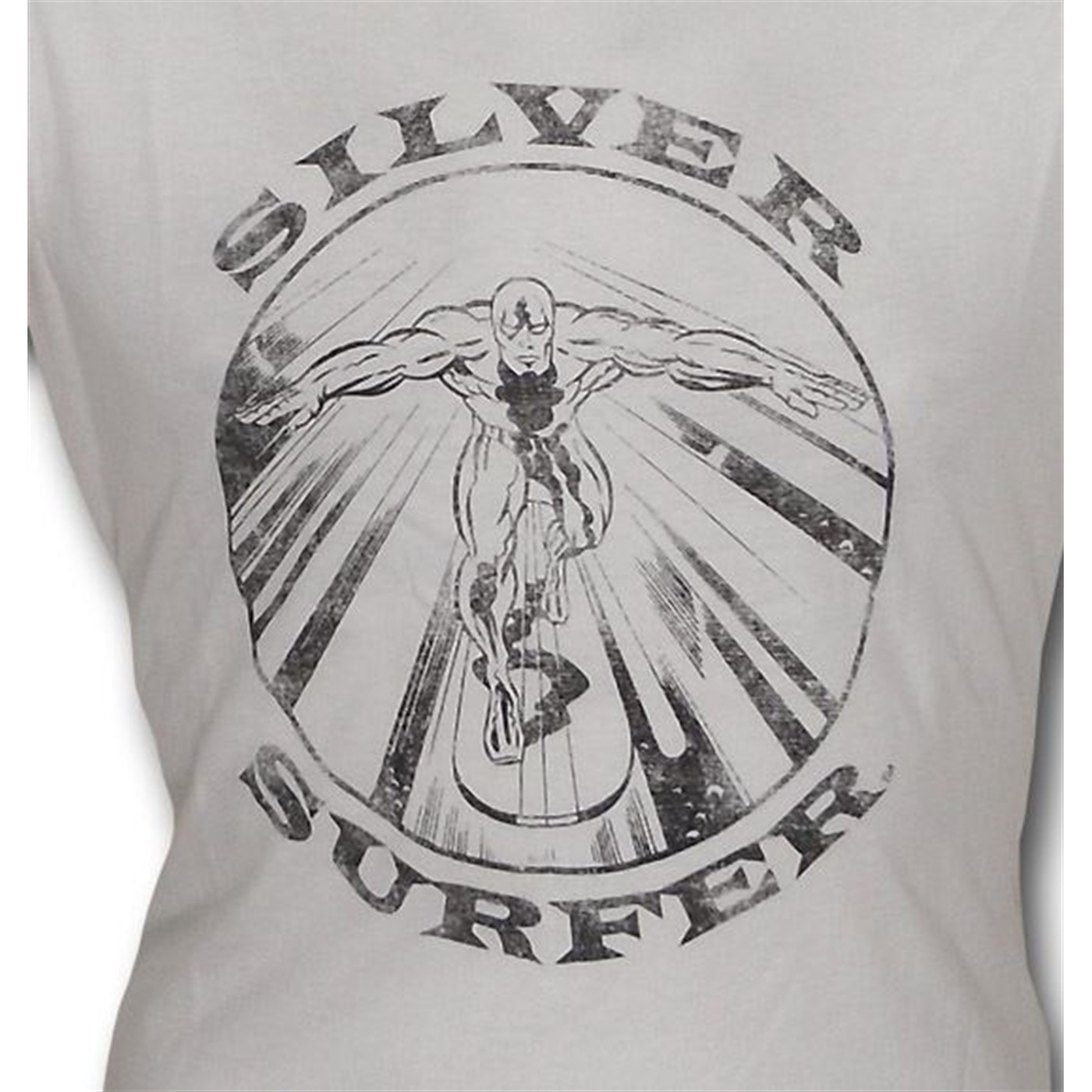 Silver Surfer Red Decco Distressed T-Shirt
