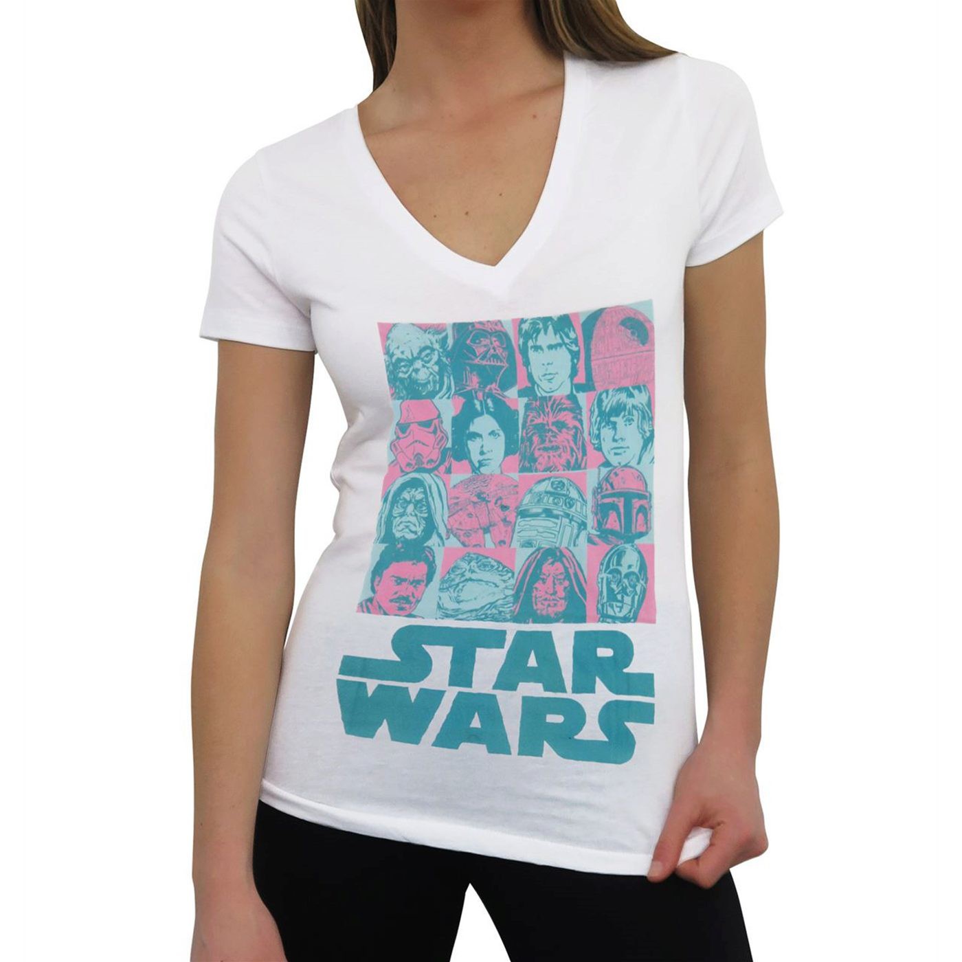 Star Wars Character Boxes Women's V-Neck T-Shirt