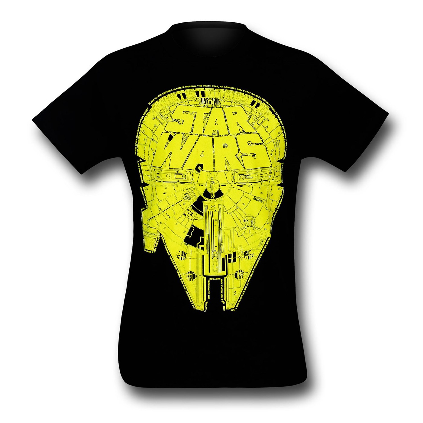 Star Wars Gold Falcon 1000 Black T-Shirt