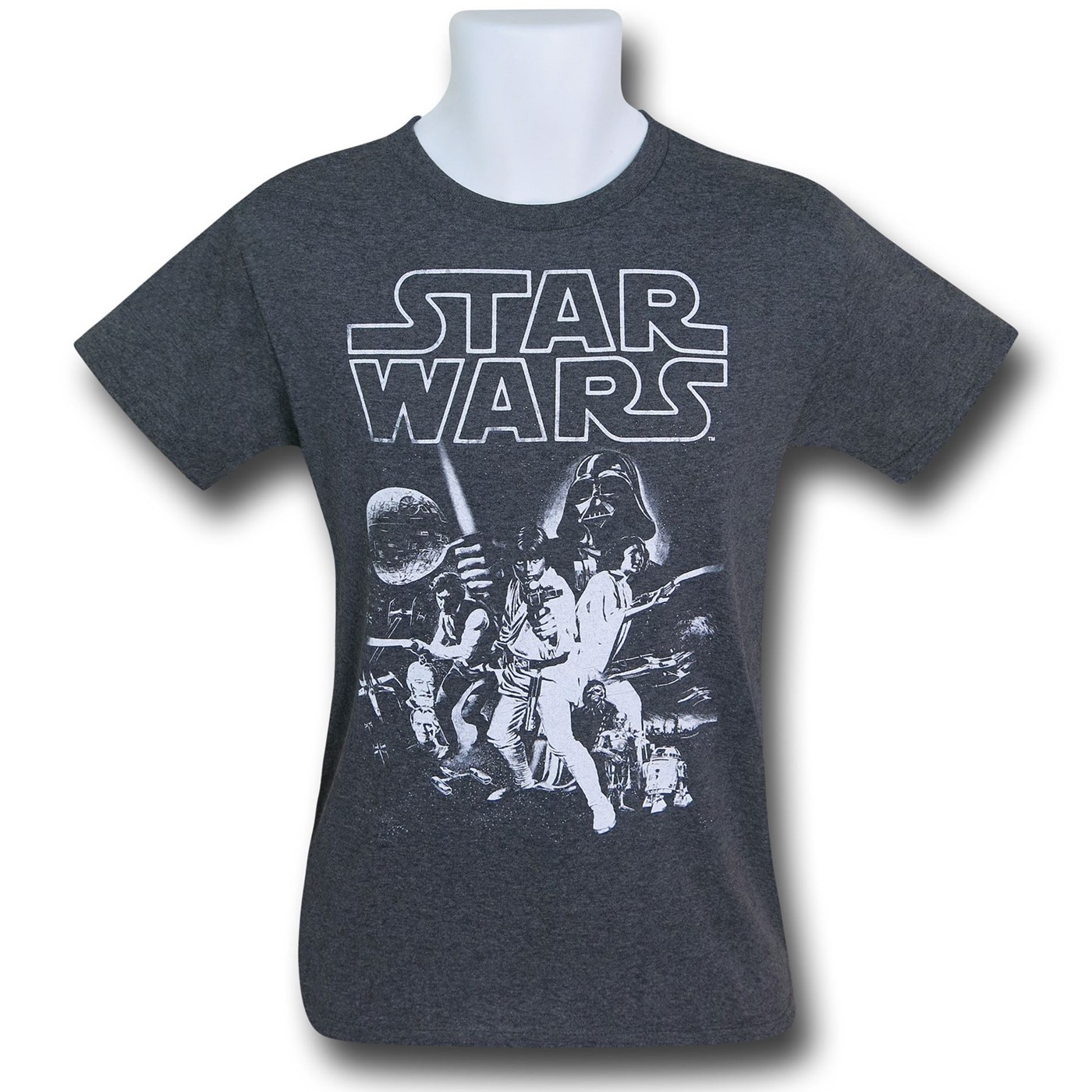 Star Wars Heather Charcoal Poster T-Shirt
