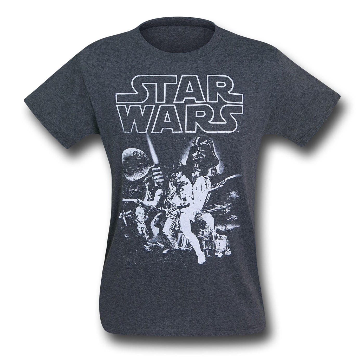 Star Wars Heather Charcoal Poster T-Shirt