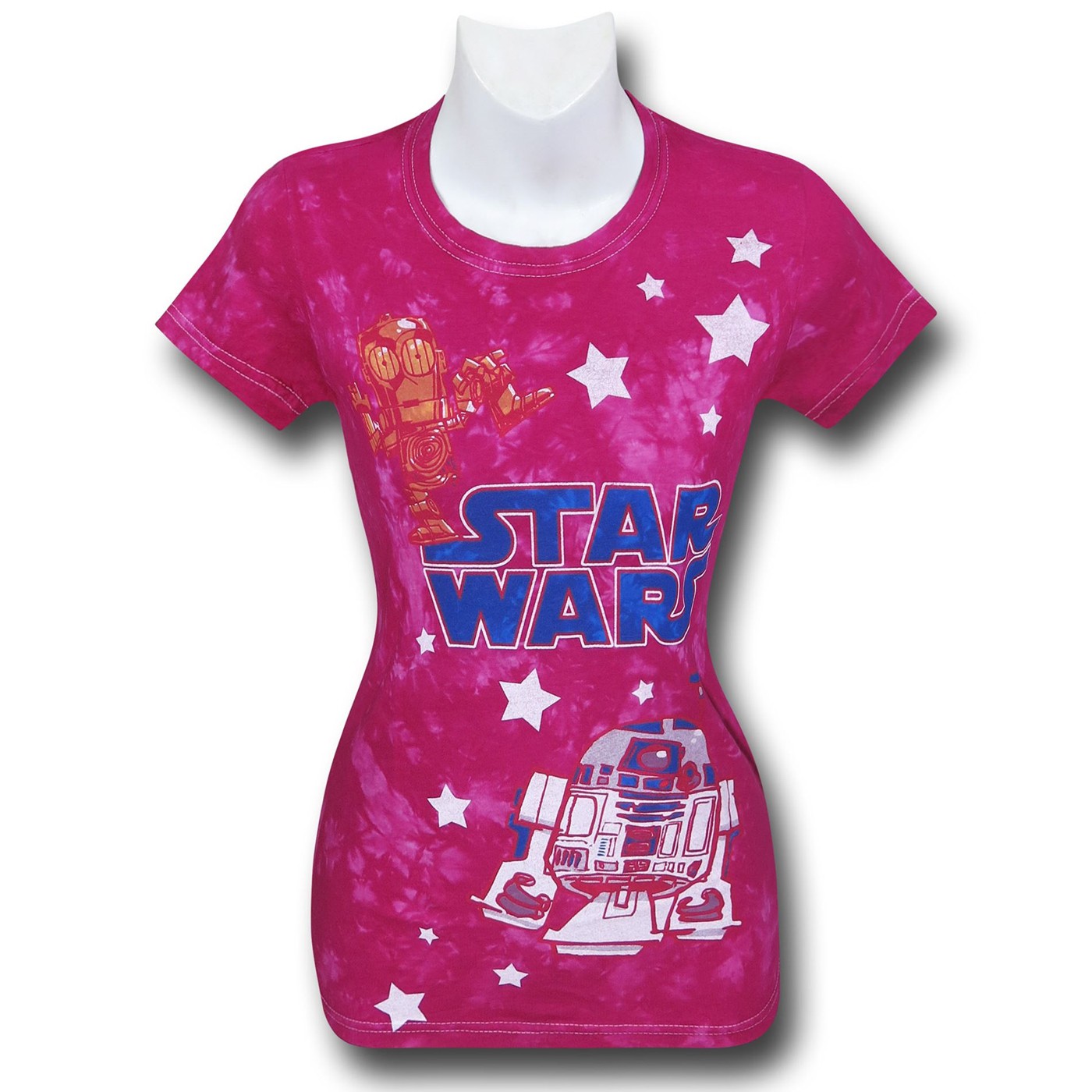Star Wars Tie-Dye Pink Stars Women's T-Shirt