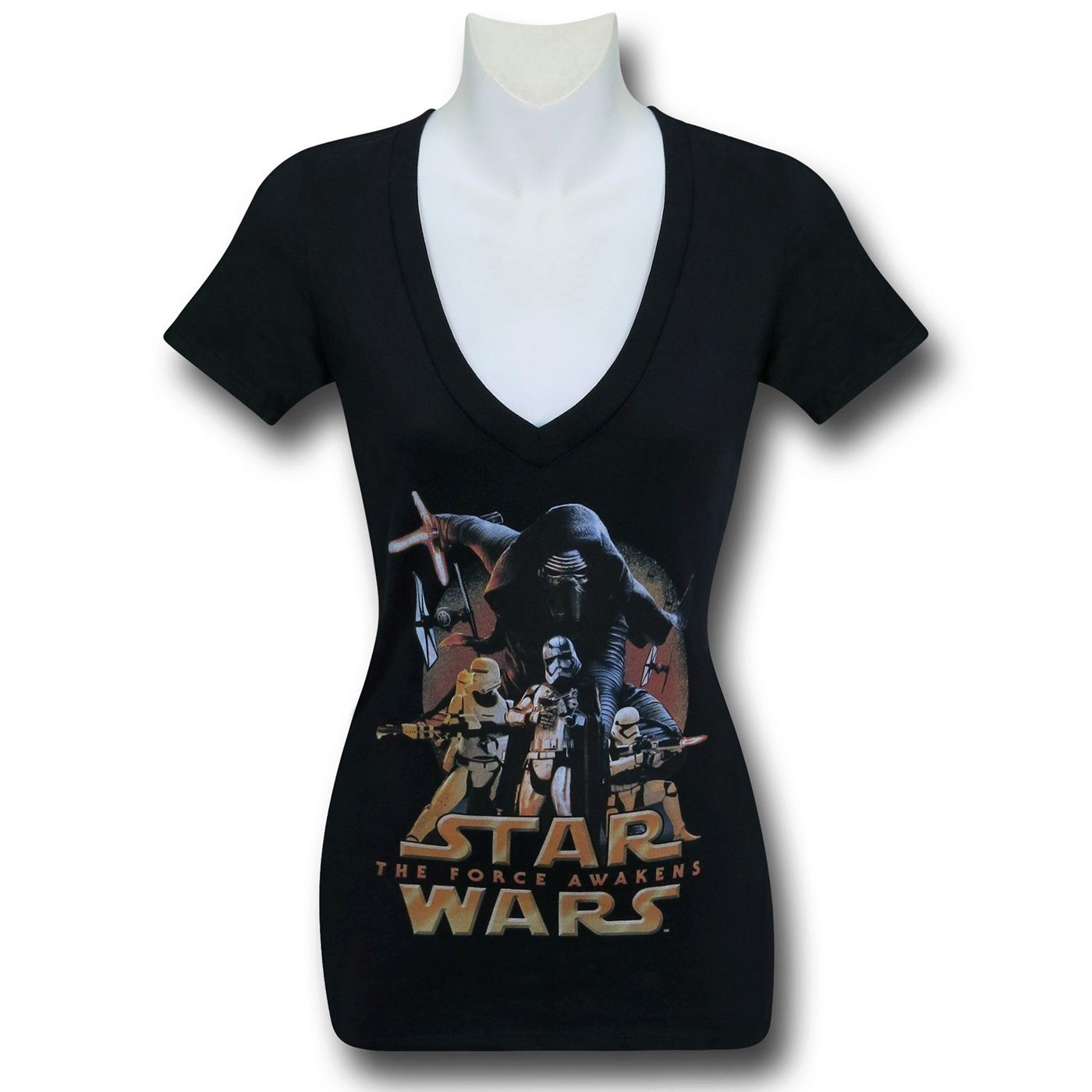 Star Wars Force Awakens Poster Women's V-Neck T-Shirt