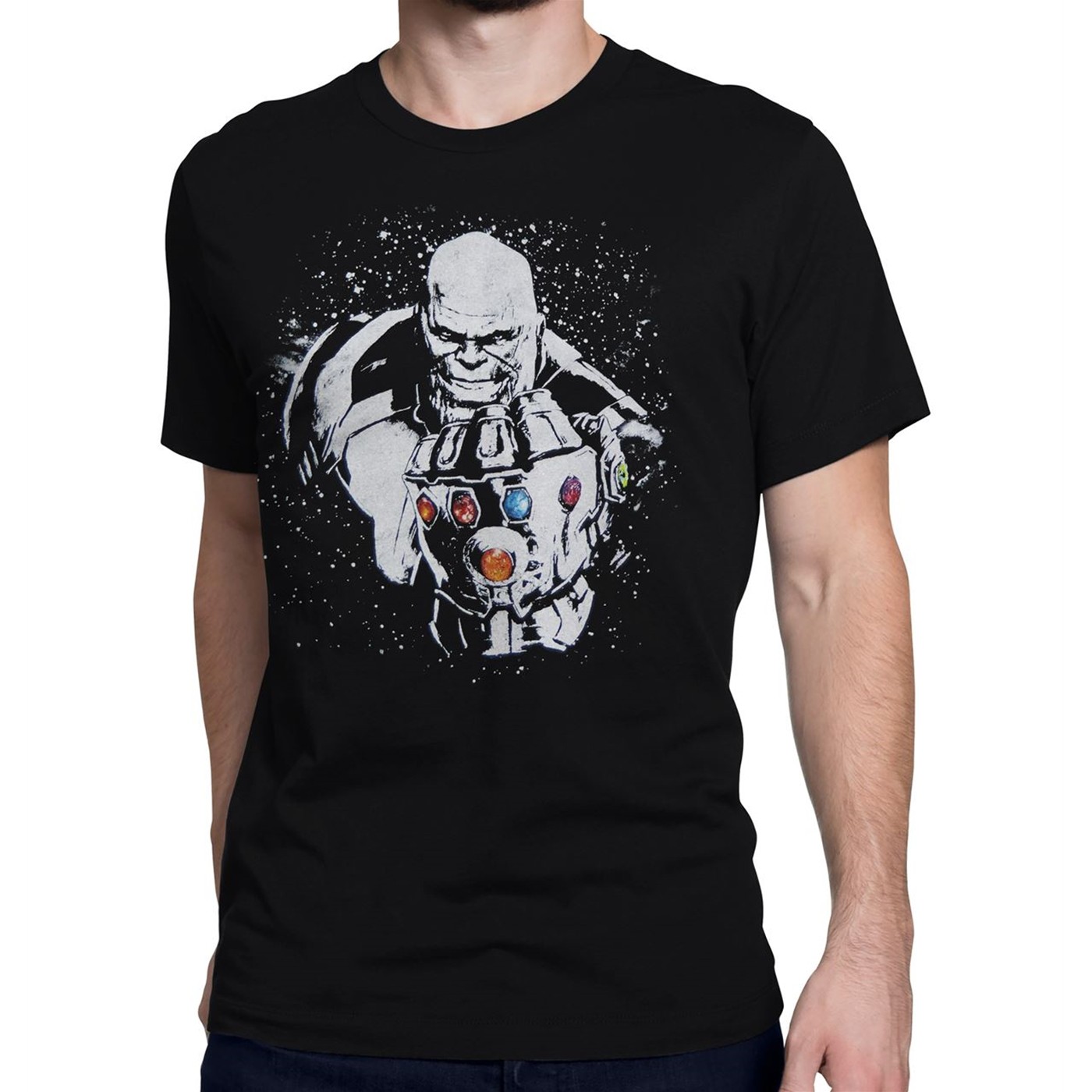 Avengers Infinity War Thanos Space Dye Men's T-Shirt