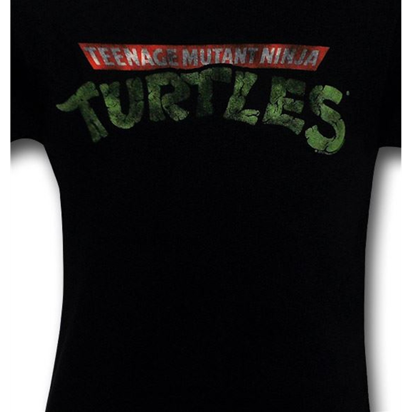 TMNT Logo Distressed Black T-Shirt