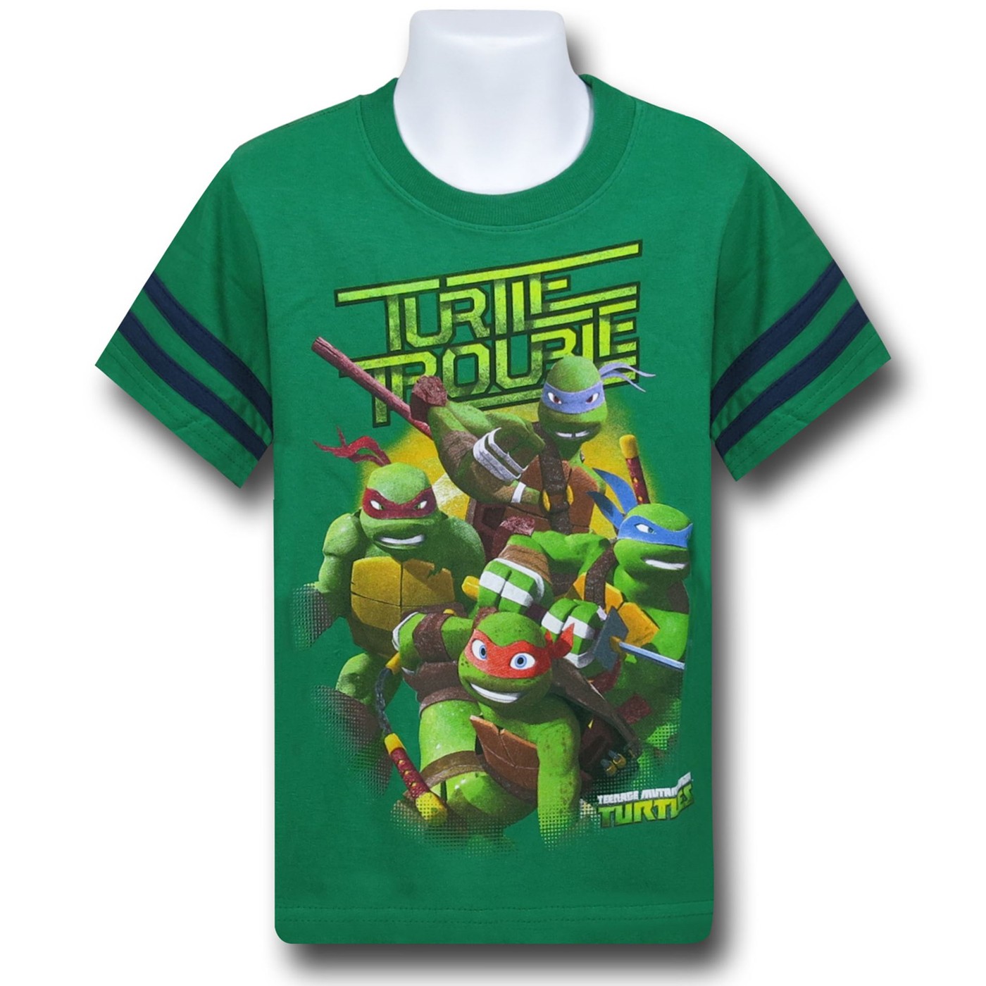 TMNT Turtle Trouble Kids Green T-Shirt