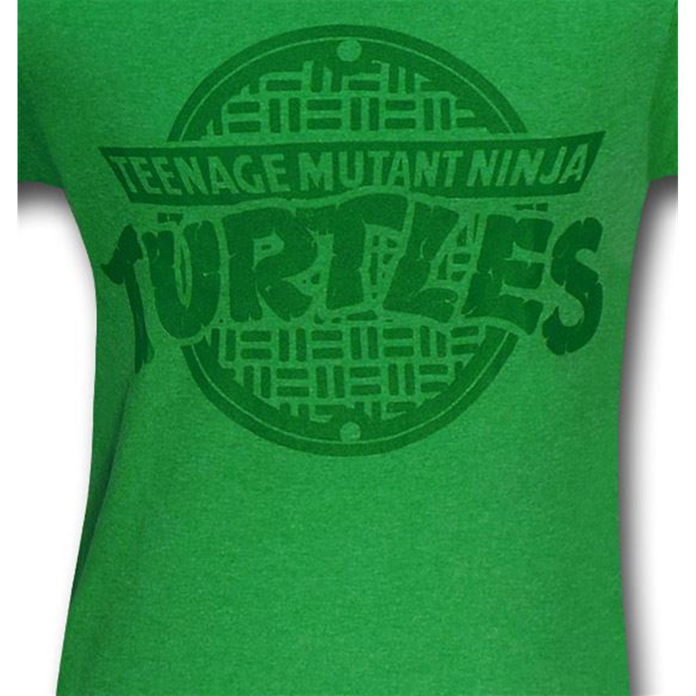 TMNT Logo on Sewer Cover Green T-Shirt