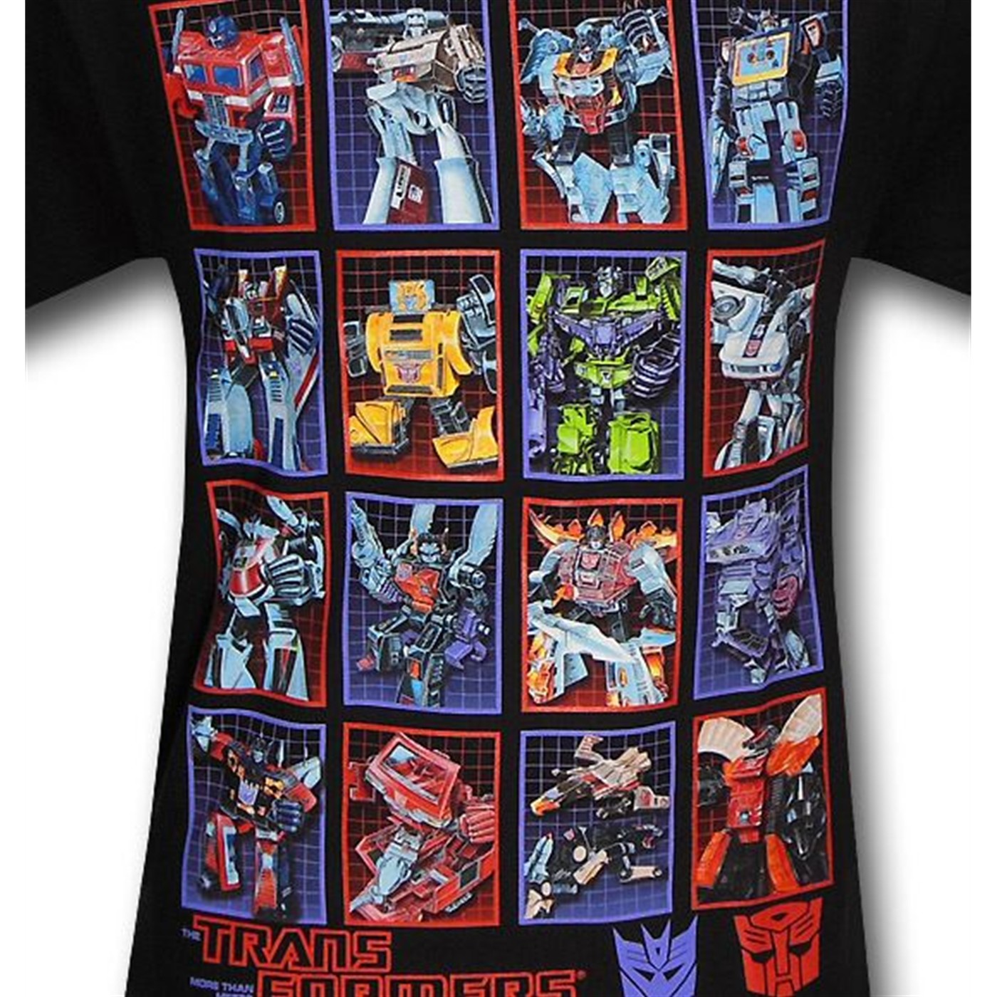 Transformers Cyber-Grid on Black T-Shirt