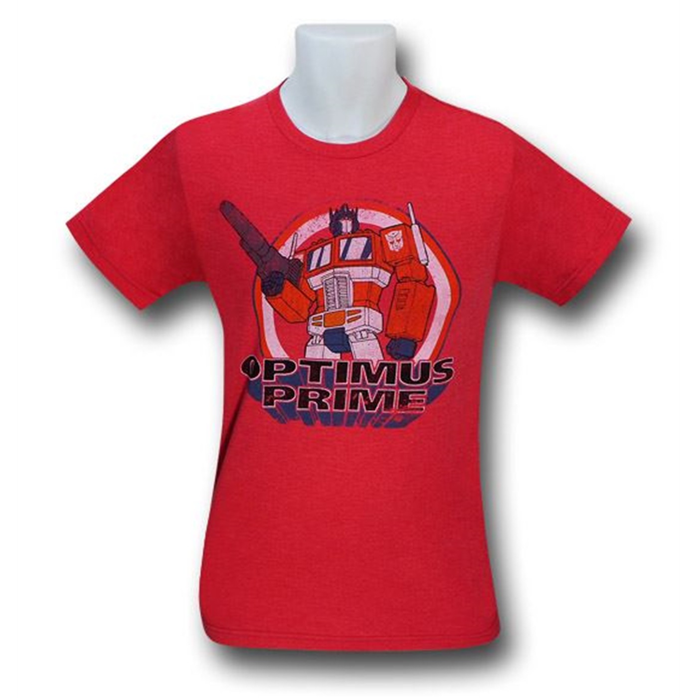 Transformers Distressed Optimus Red 30 Single T-Shirt