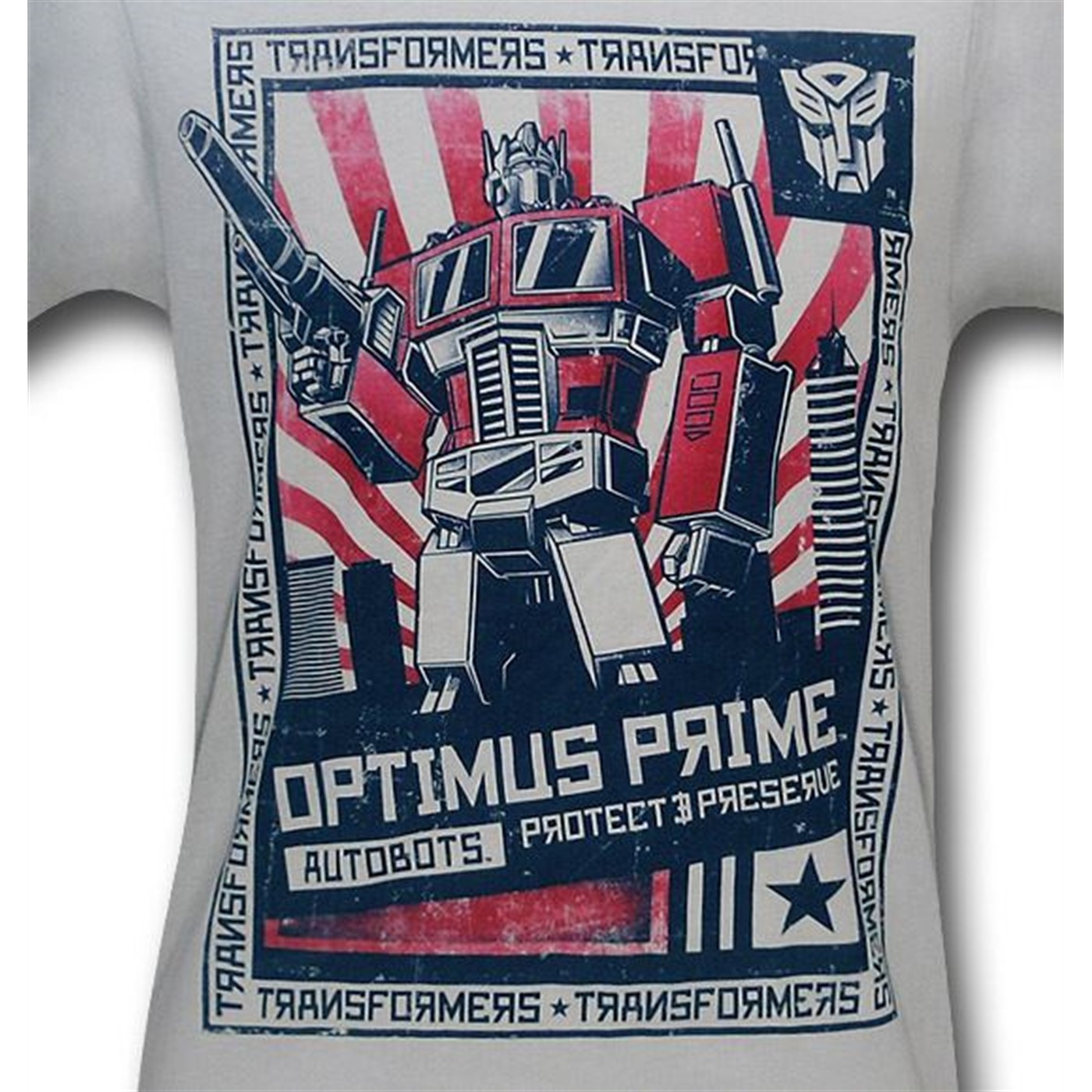 Transformers Protect Serve Poster 30 Single T-Shirt