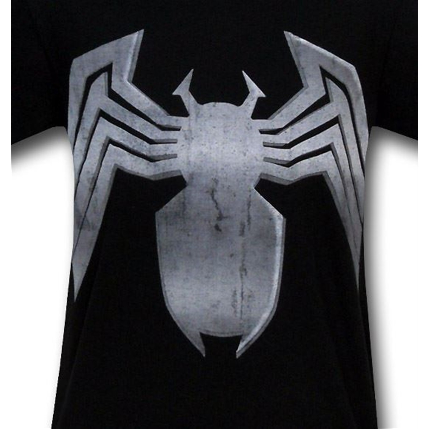Venom Silver Distressed Symbol T-Shirt