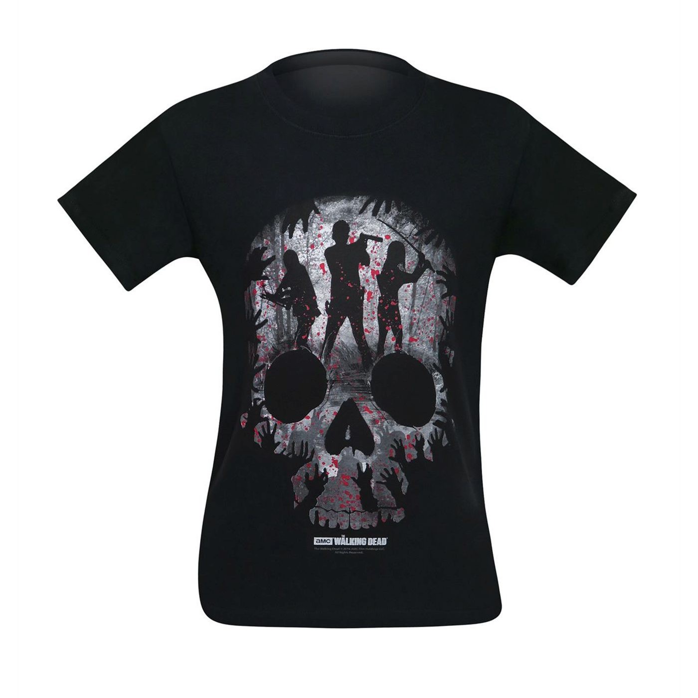 Walking Dead Skull Heroes Montage Men's T-Shirt