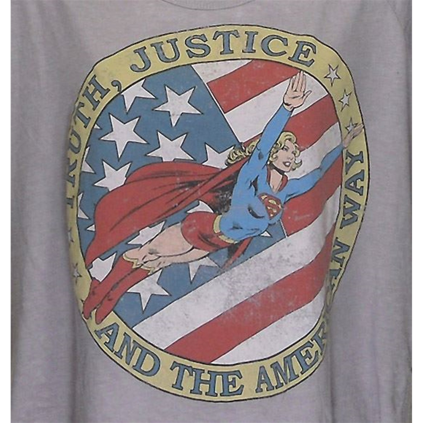 Supergirl Trunks Womens Circle Flag Slouch Shirt