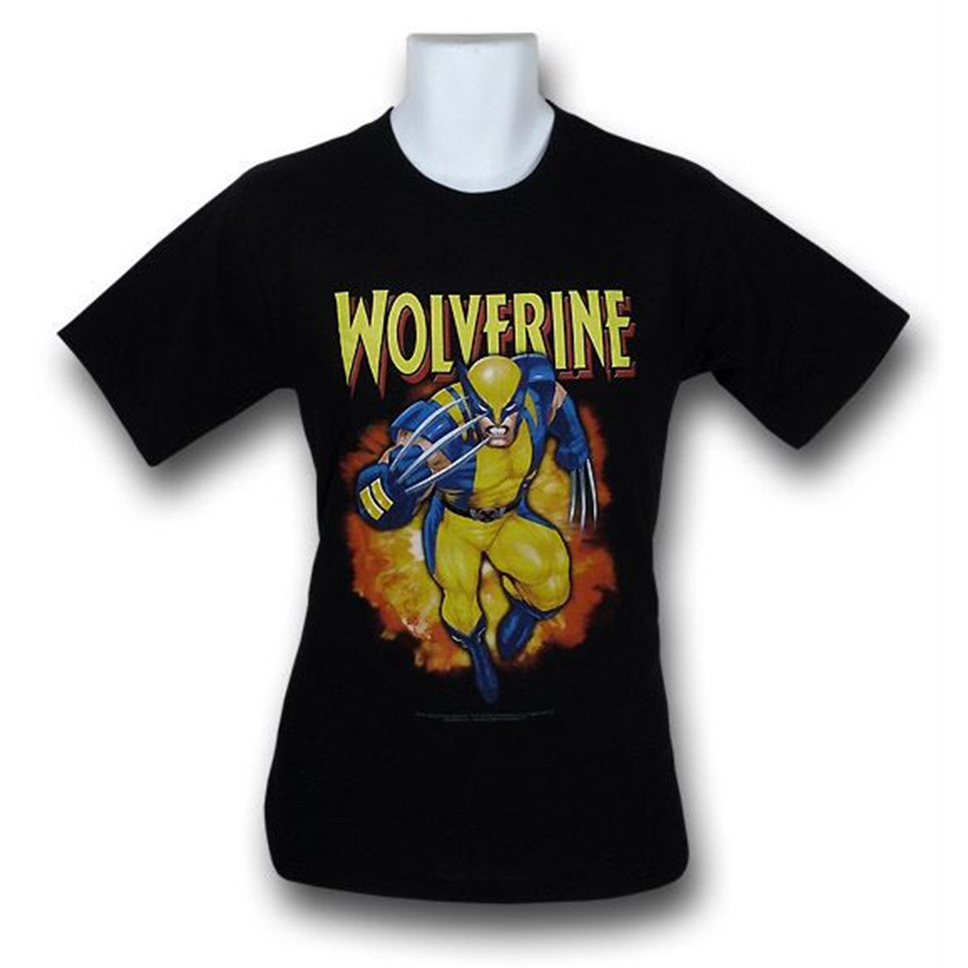 Wolverine Running On Black T-Shirt