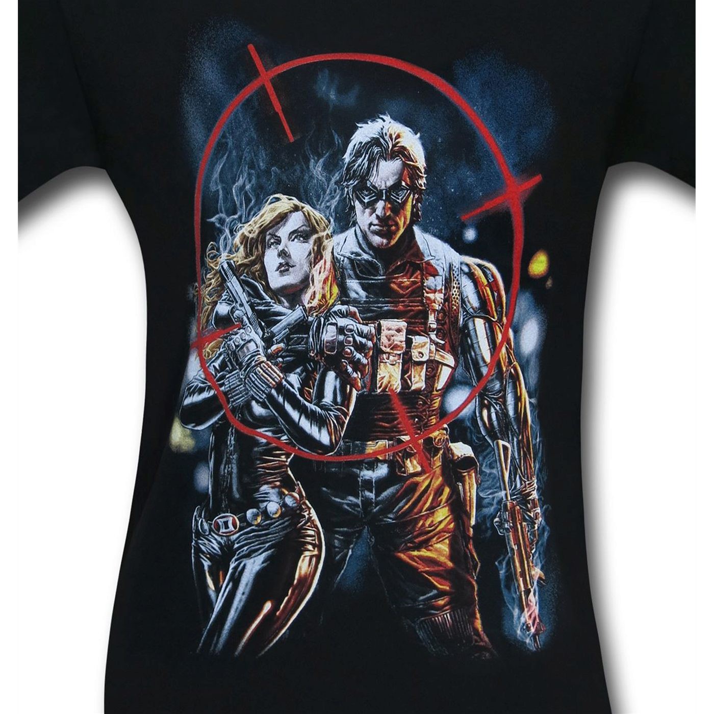 Winter Soldier and Black Widow Target Men's T-Shirt 