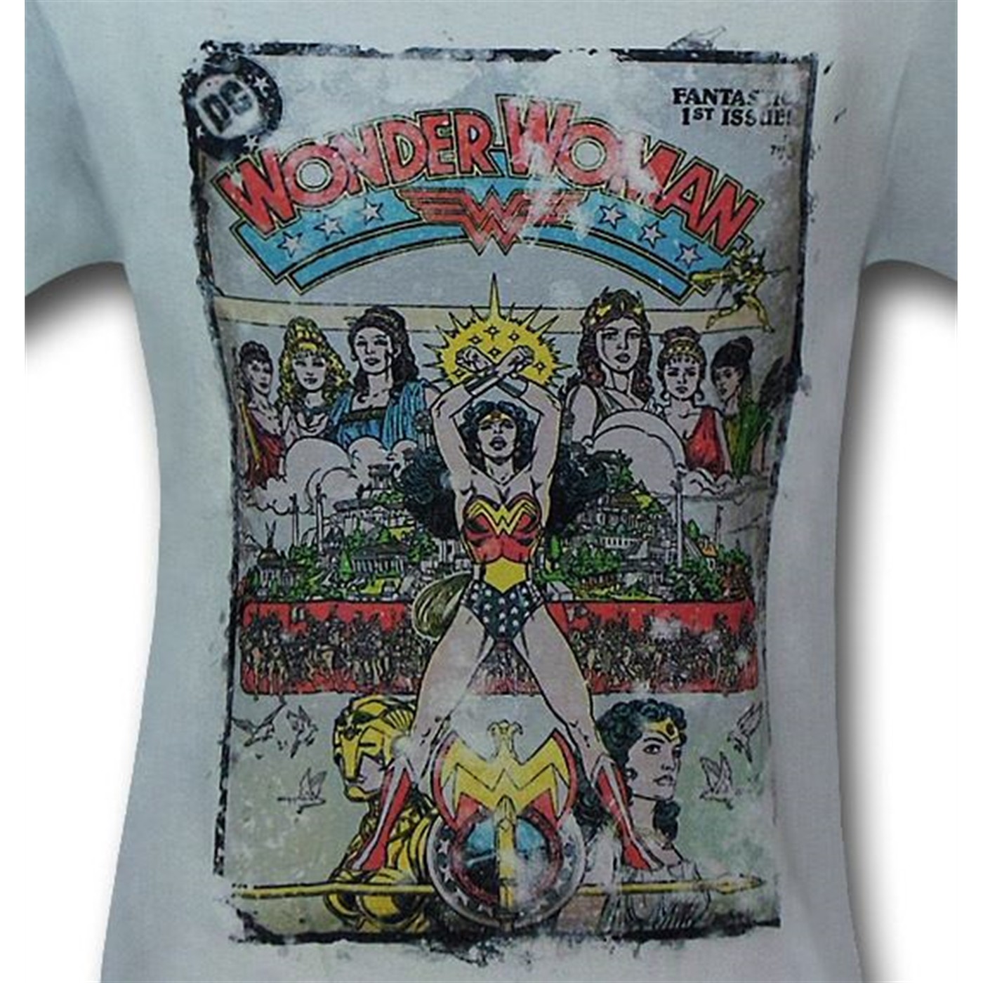 Wonder Woman 1st Issue Cover Silver T-Shirt
