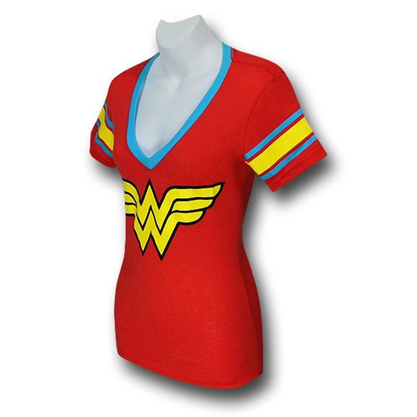 Wonder Woman Athletic Deep V-Neck Women's T-Shirt