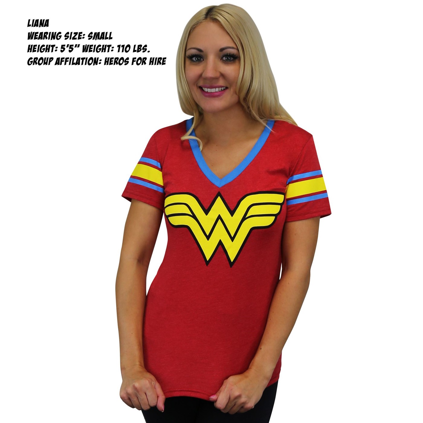 Wonder Woman Athletic Deep V-Neck Women's T-Shirt