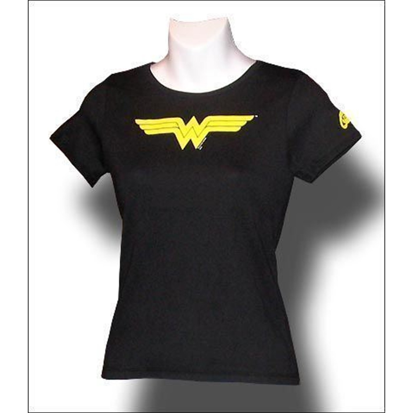 Wonder Woman Symbol Juniors Black T-Shirt