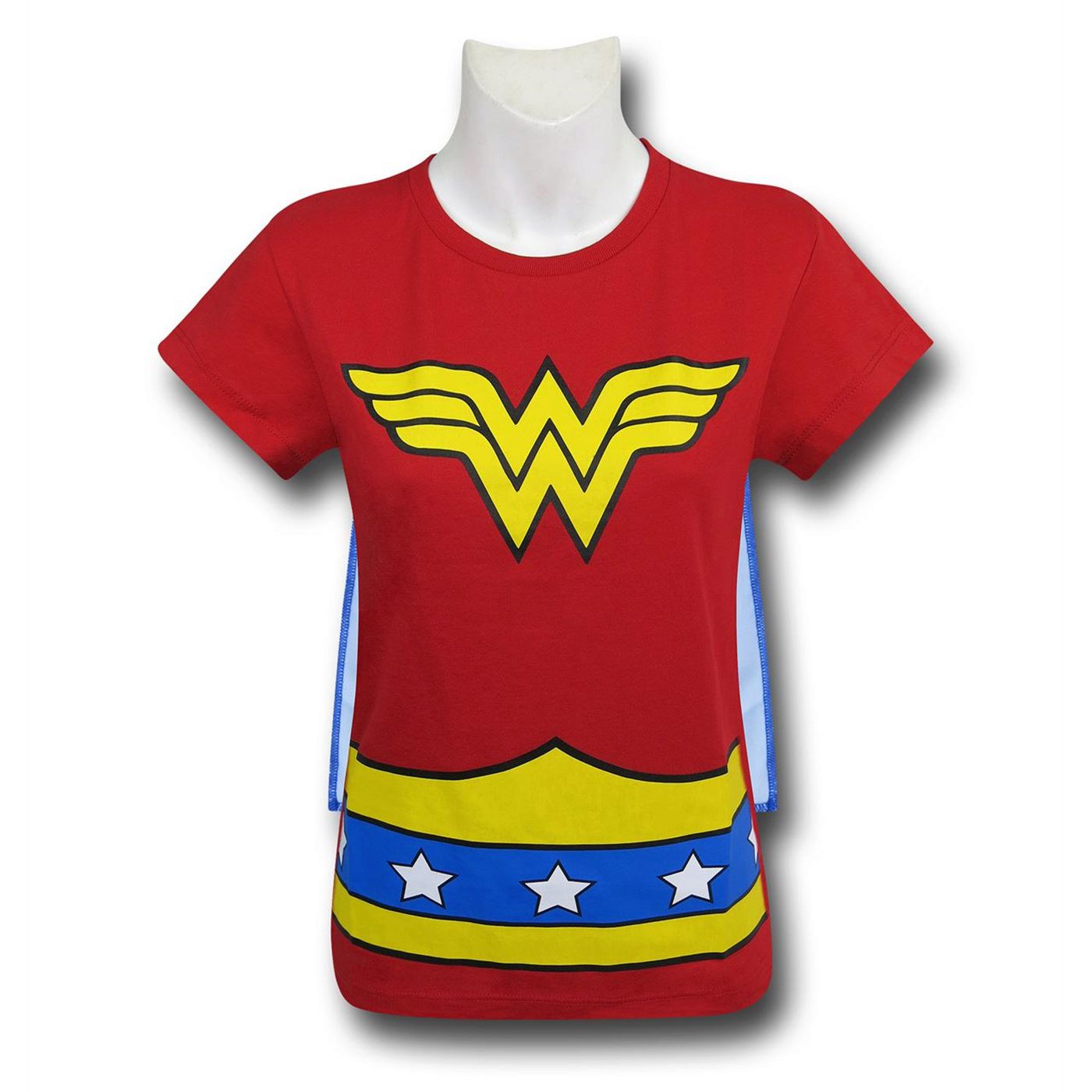 Wonder Woman Stars Caped Costume Girls T-Shirt