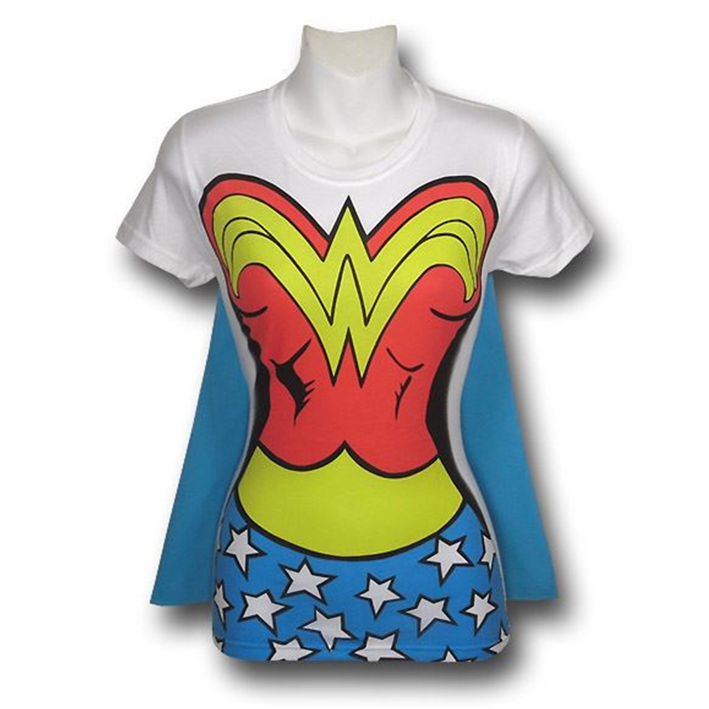 Wonder Woman Jrs Costume With Cape T-Shirt