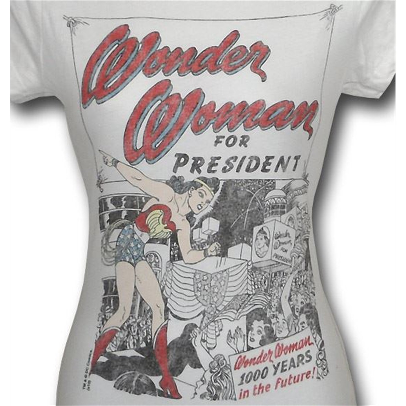 Wonder Woman For President Juniors Trunk T-Shirt
