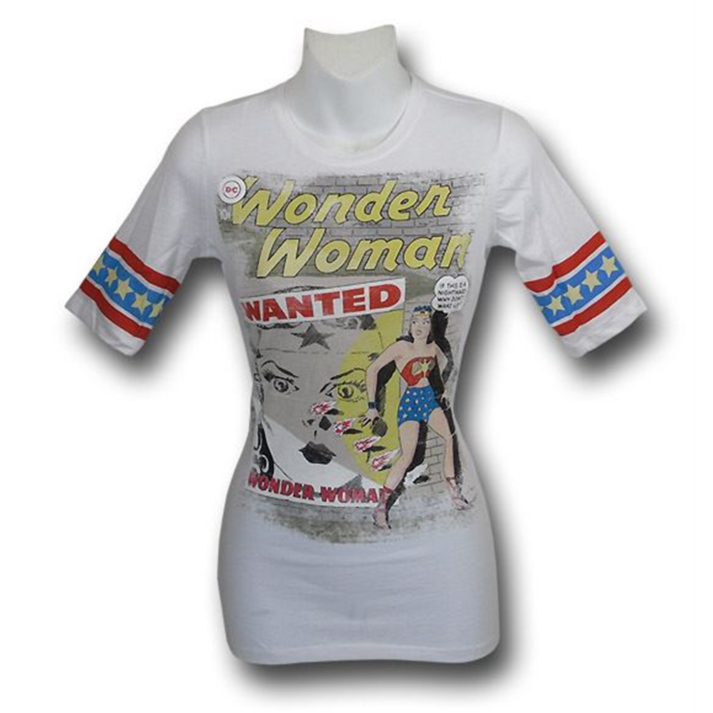 Wonder Woman Jr Womens Wanted Athletic T-Shirt