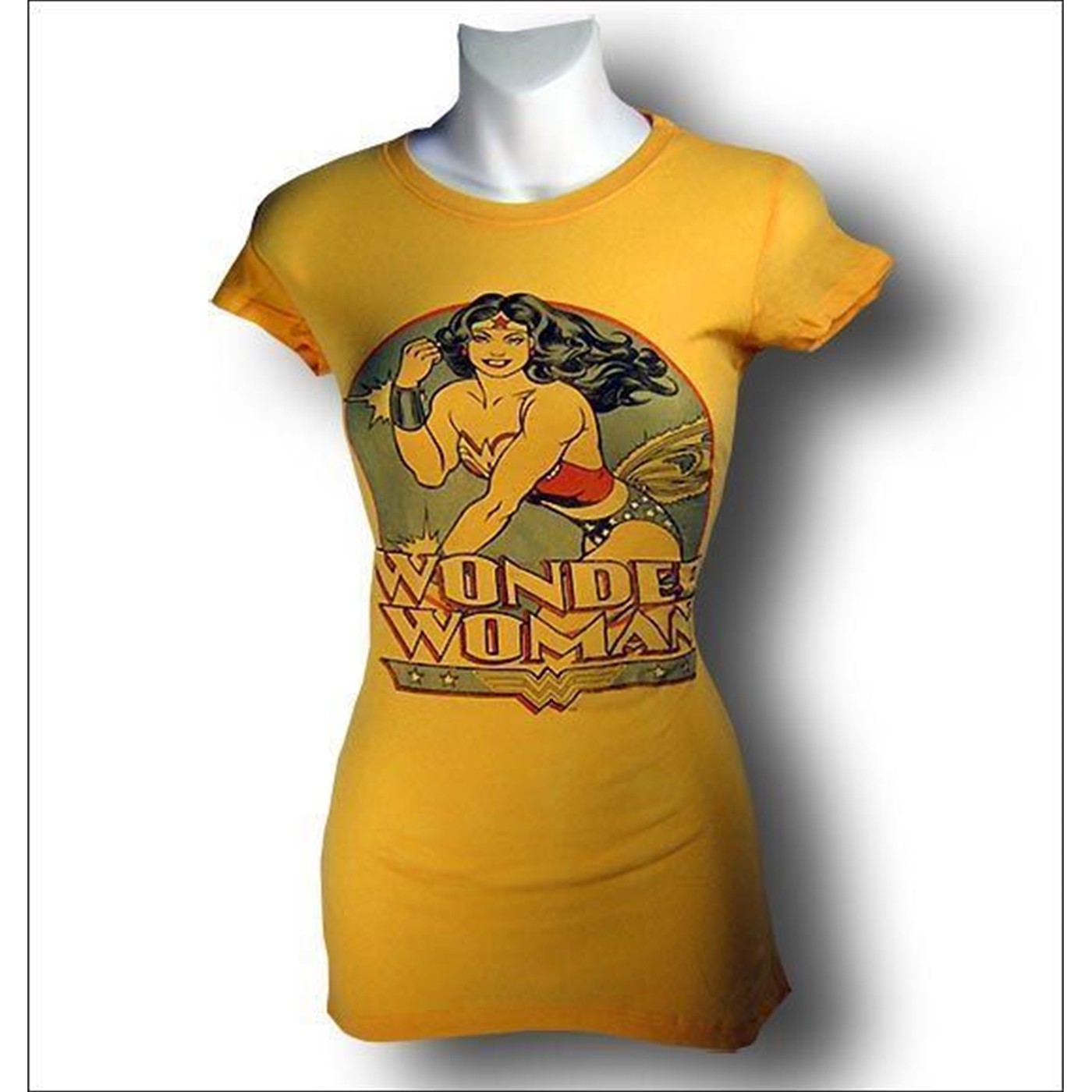 Wonder Woman Gold Juniors Bracelet Bearing T-Shirt