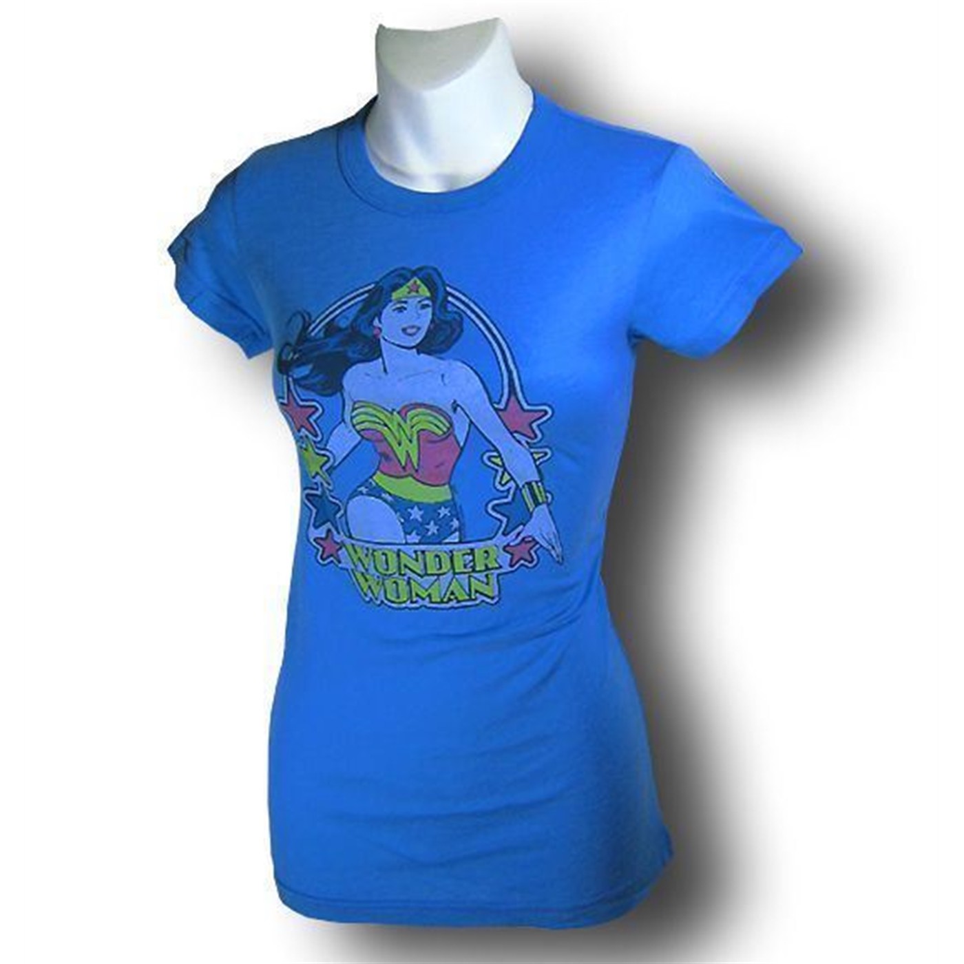Wonder Woman Juniors Blue Superstar T-Shirt