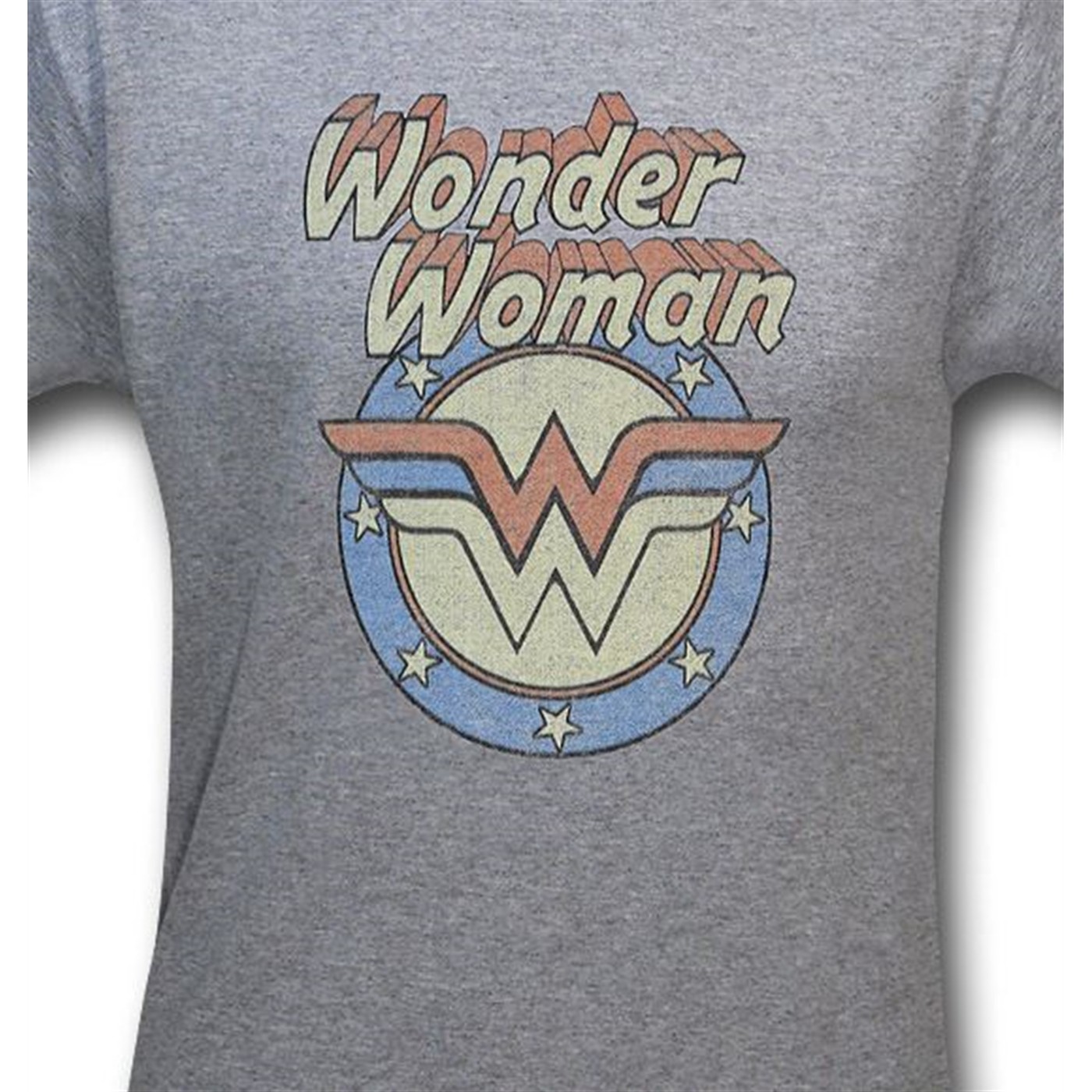 Wonder Woman Vintage Logo Grey Kids T-Shirt