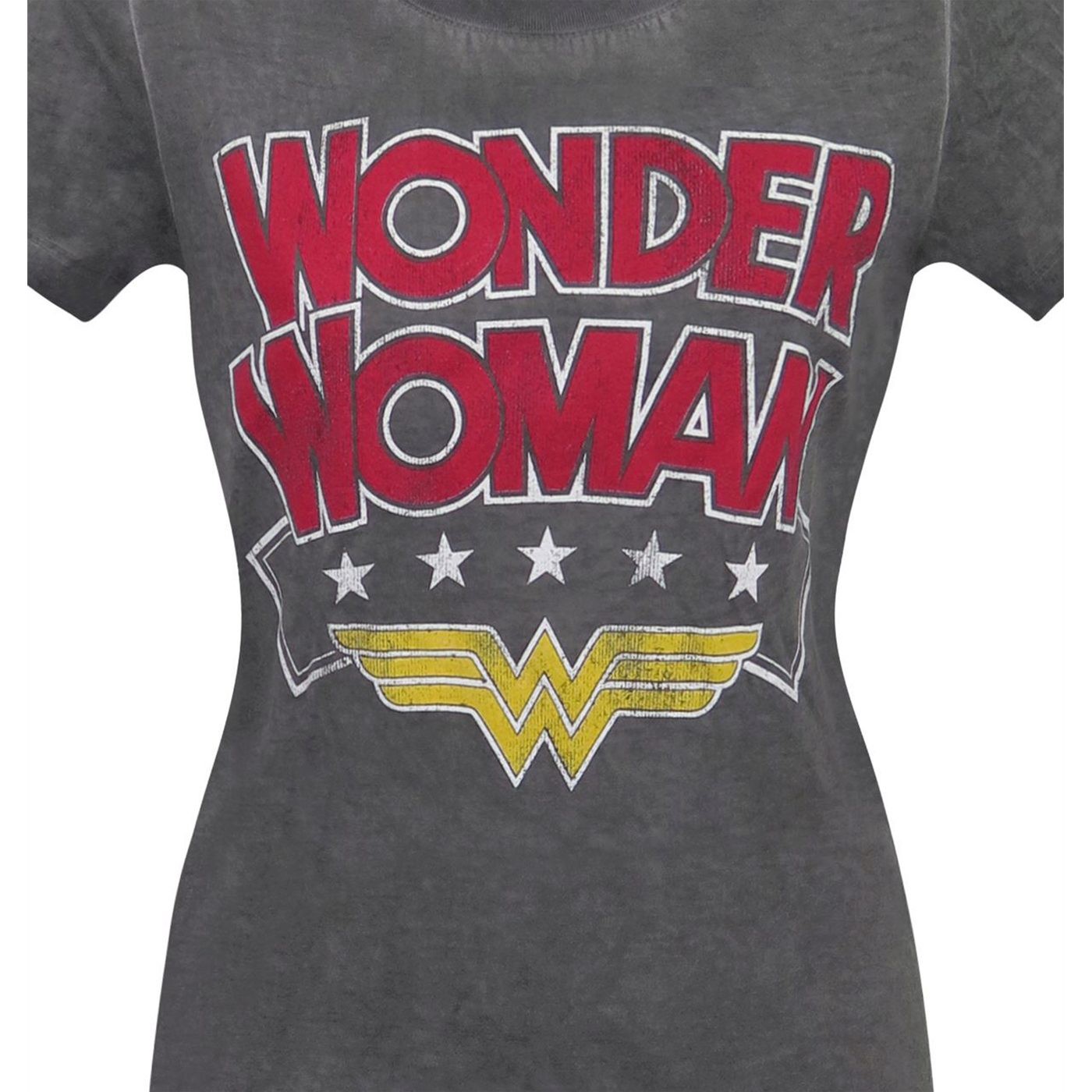 Wonder Woman Logo Oil Wash Women's T-Shirt