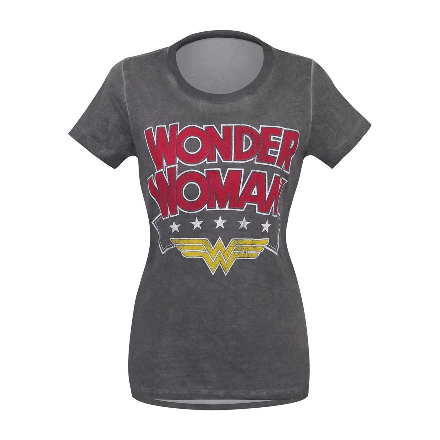 Wonder Woman Logo Oil Wash Women's T-Shirt